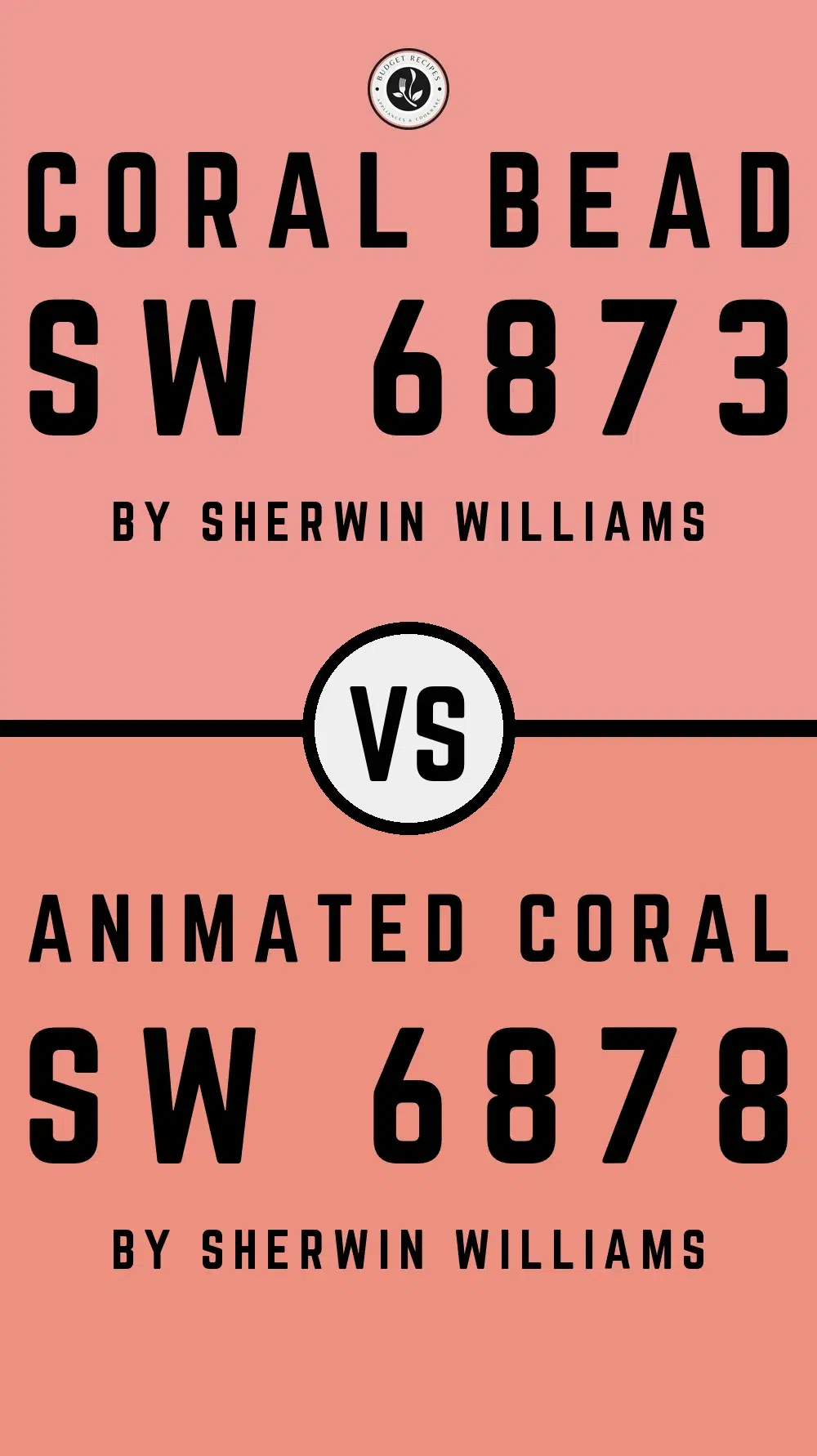 Coral Bead SW 6873 vs Animated Coral SW 6878