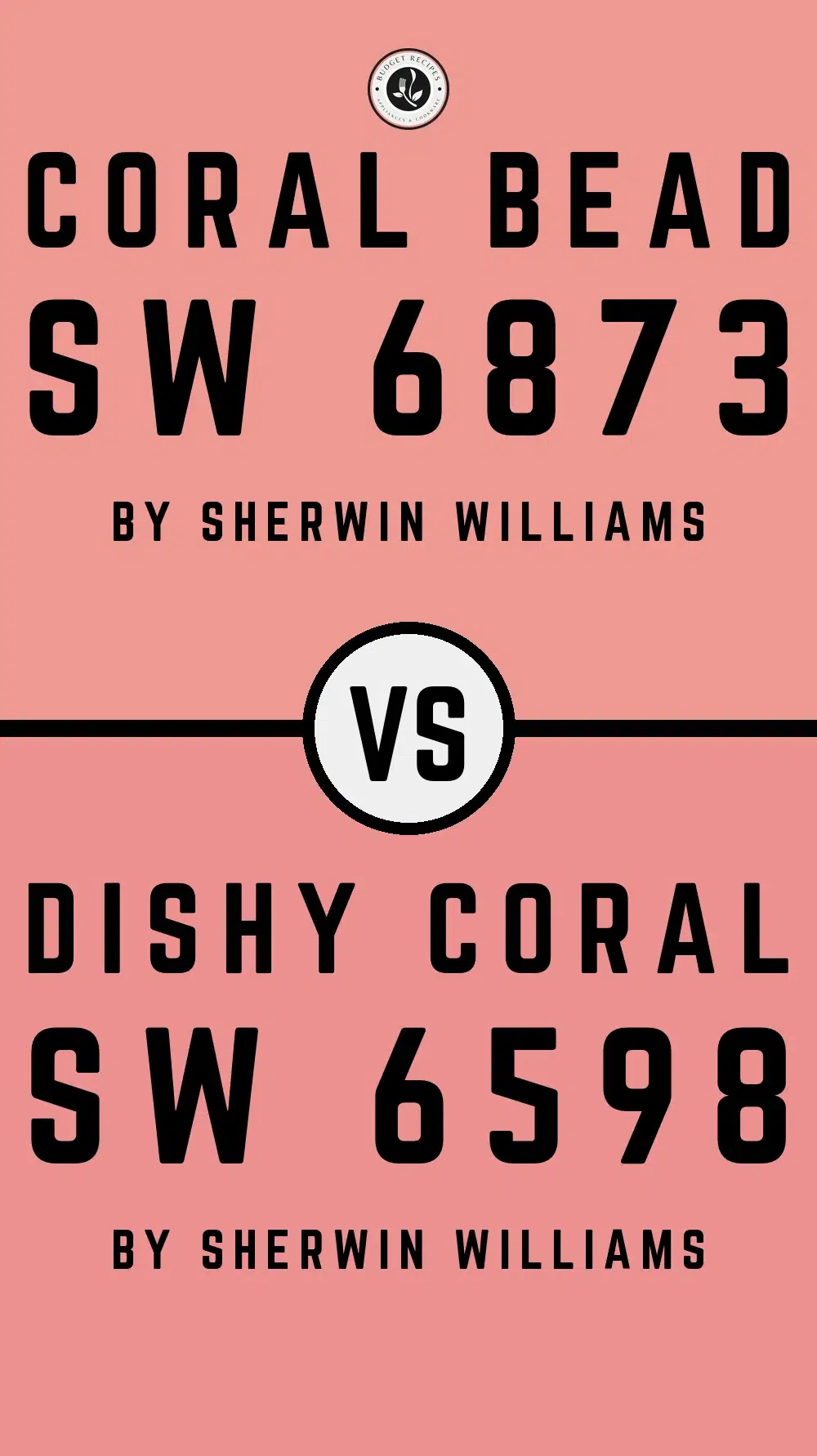 Coral Bead SW 6873 vs Dishy Coral SW 6598