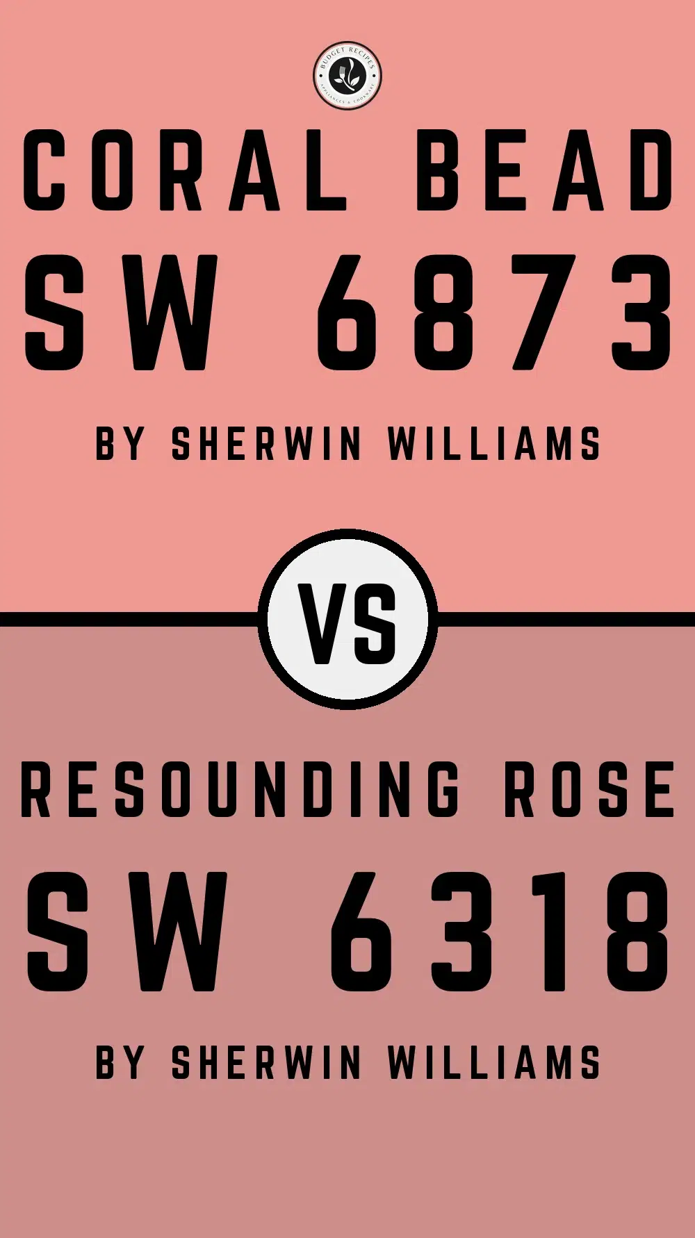 Coral Bead SW 6873 vs Resounding Rose SW 6318