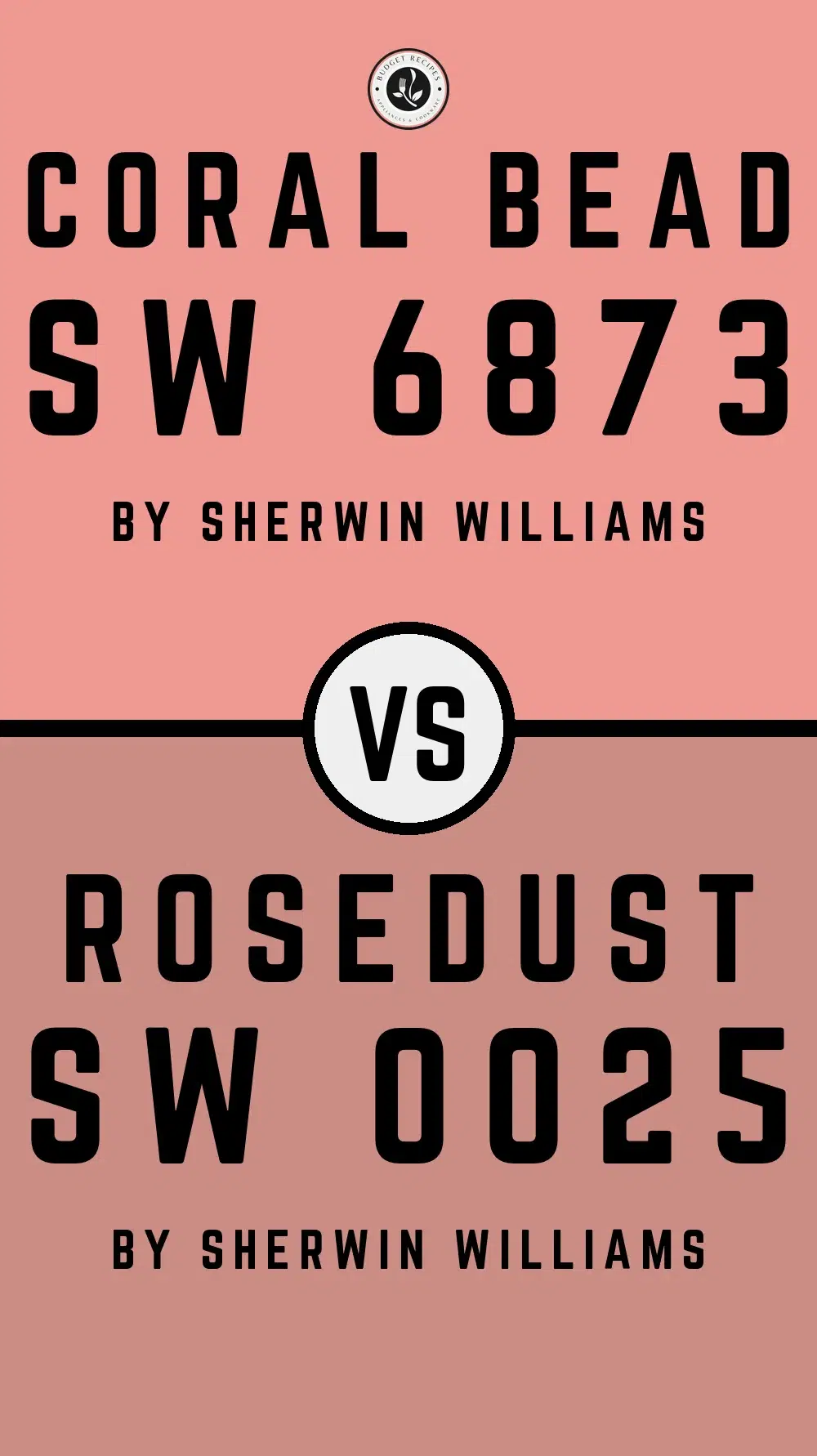 Coral Bead SW 6873 vs Rosedust SW 0025