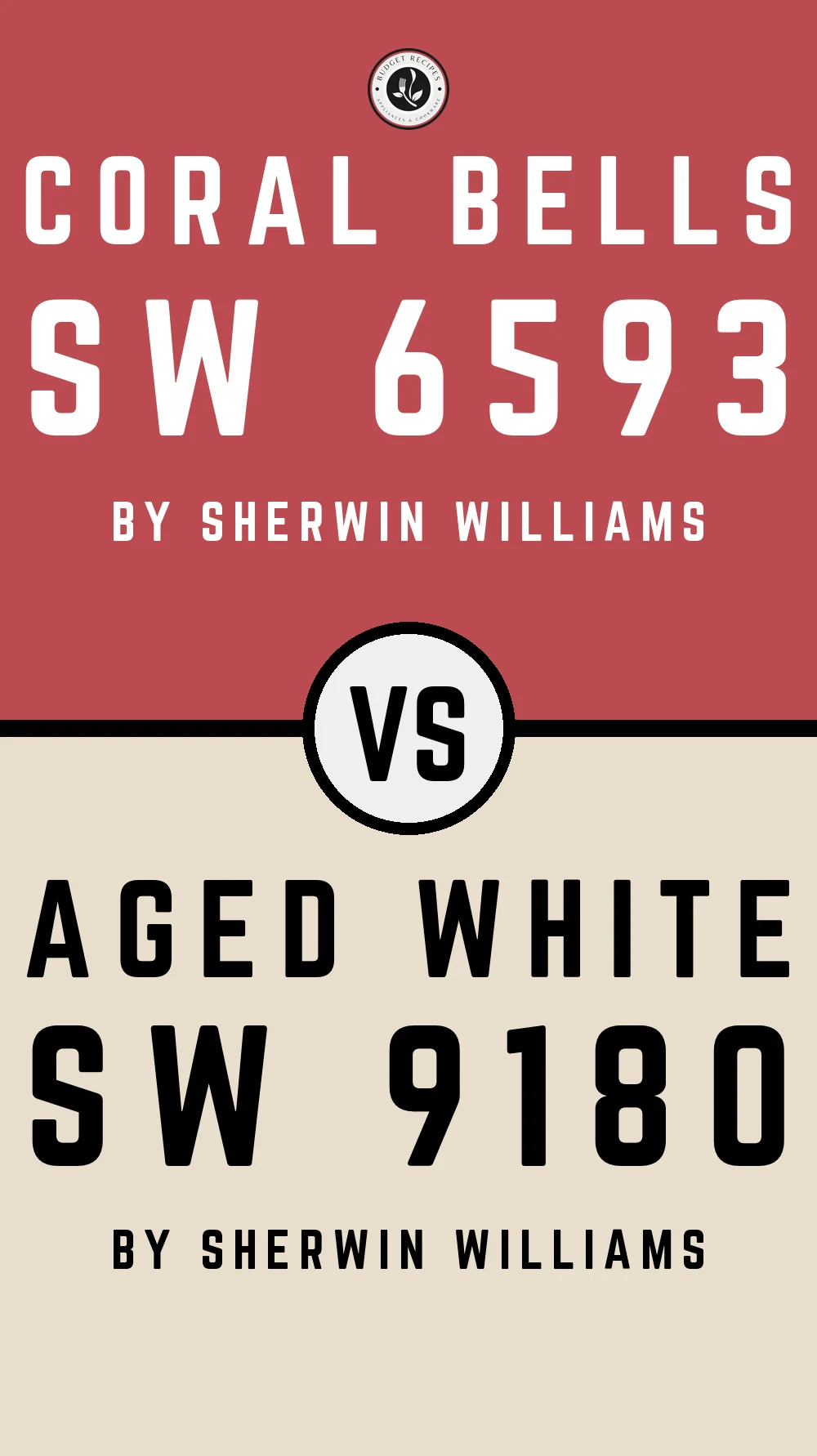 Coral Bells SW 6593 vs Aged White SW 9180