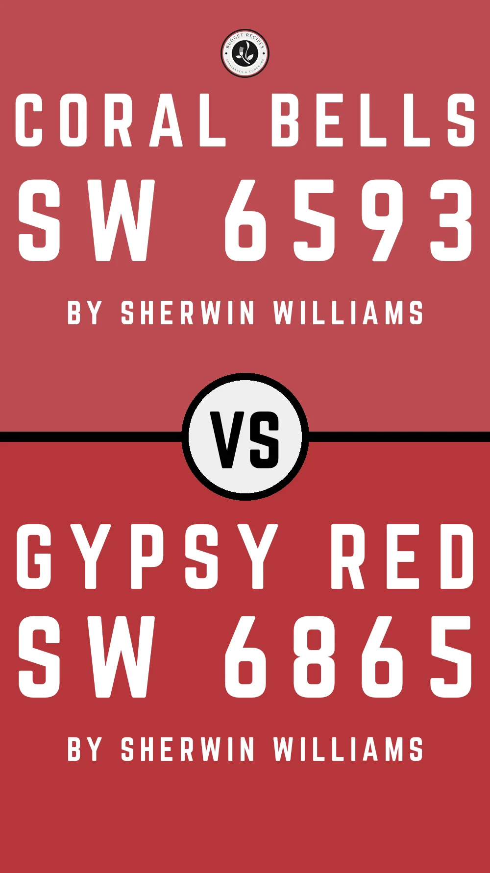 Coral Bells SW 6593 vs Gypsy Red SW 6865