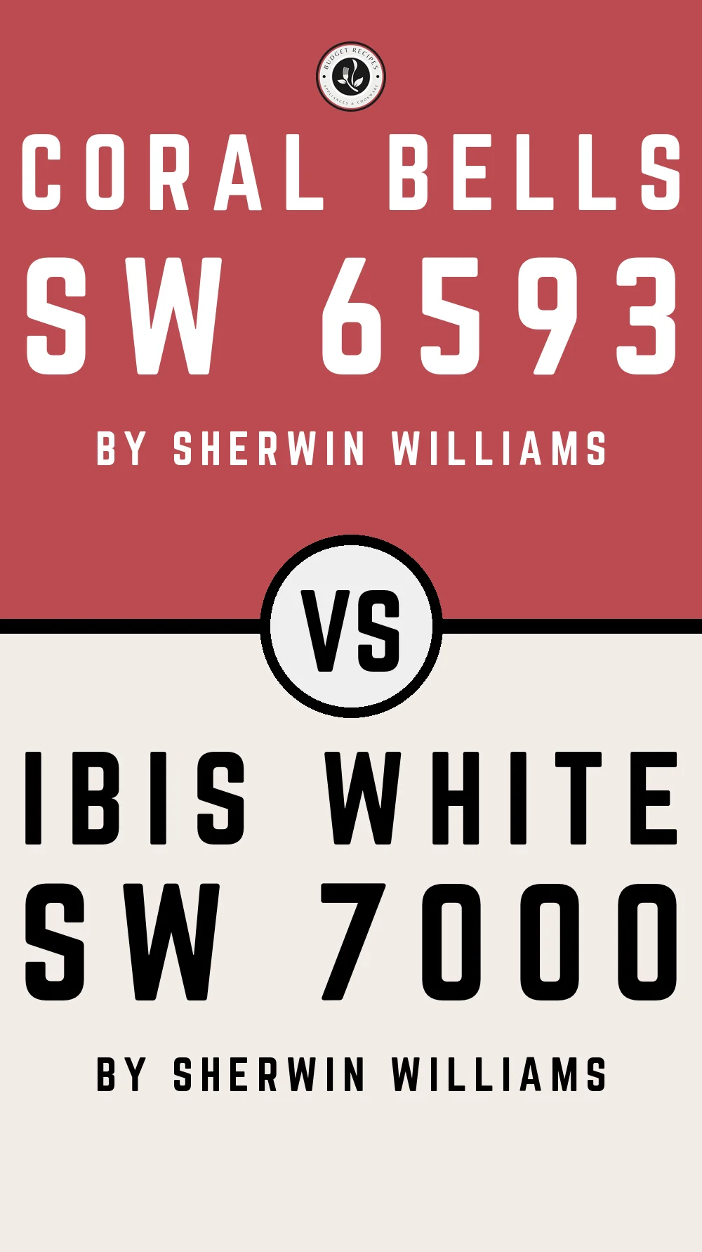 Coral Bells SW 6593 vs Ibis White SW 7000