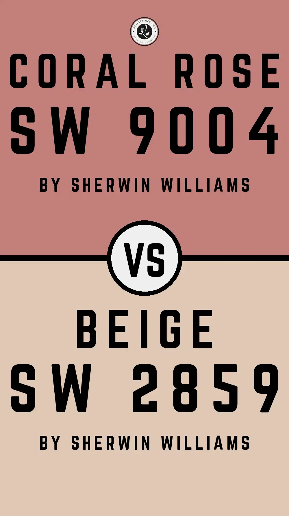 Coral Rose SW 9004 vs Beige SW 2859