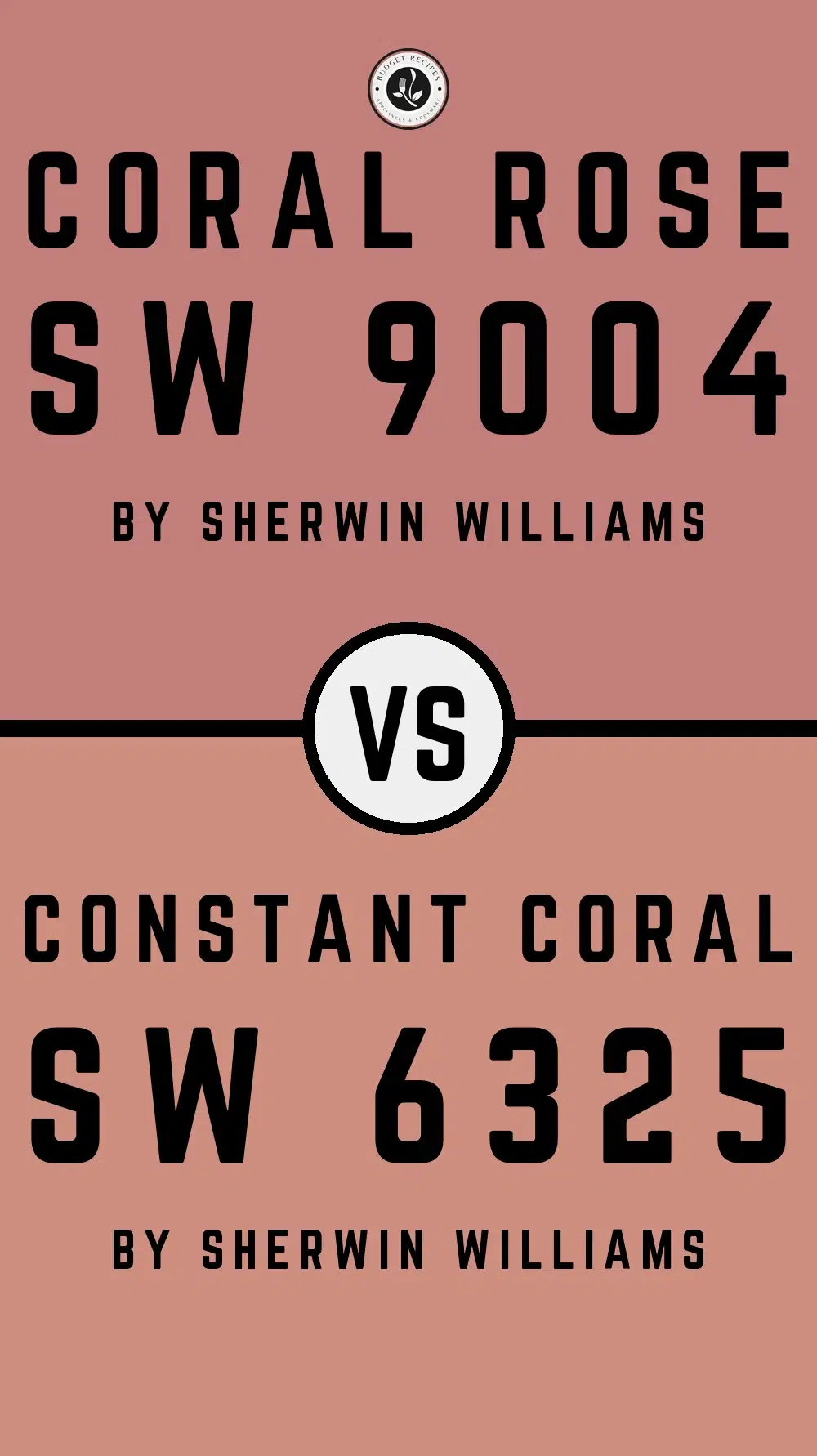 Coral Rose SW 9004 vs Constant Coral SW 6325