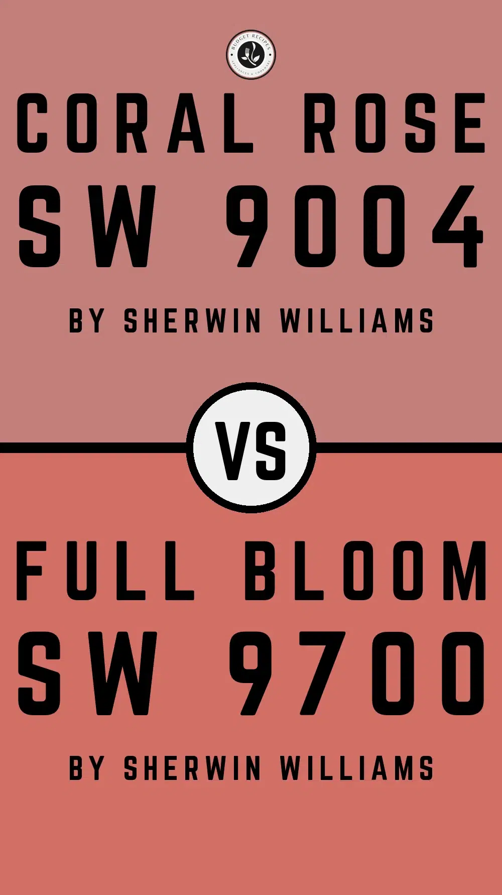 Coral Rose SW 9004 vs Full Bloom SW 9700