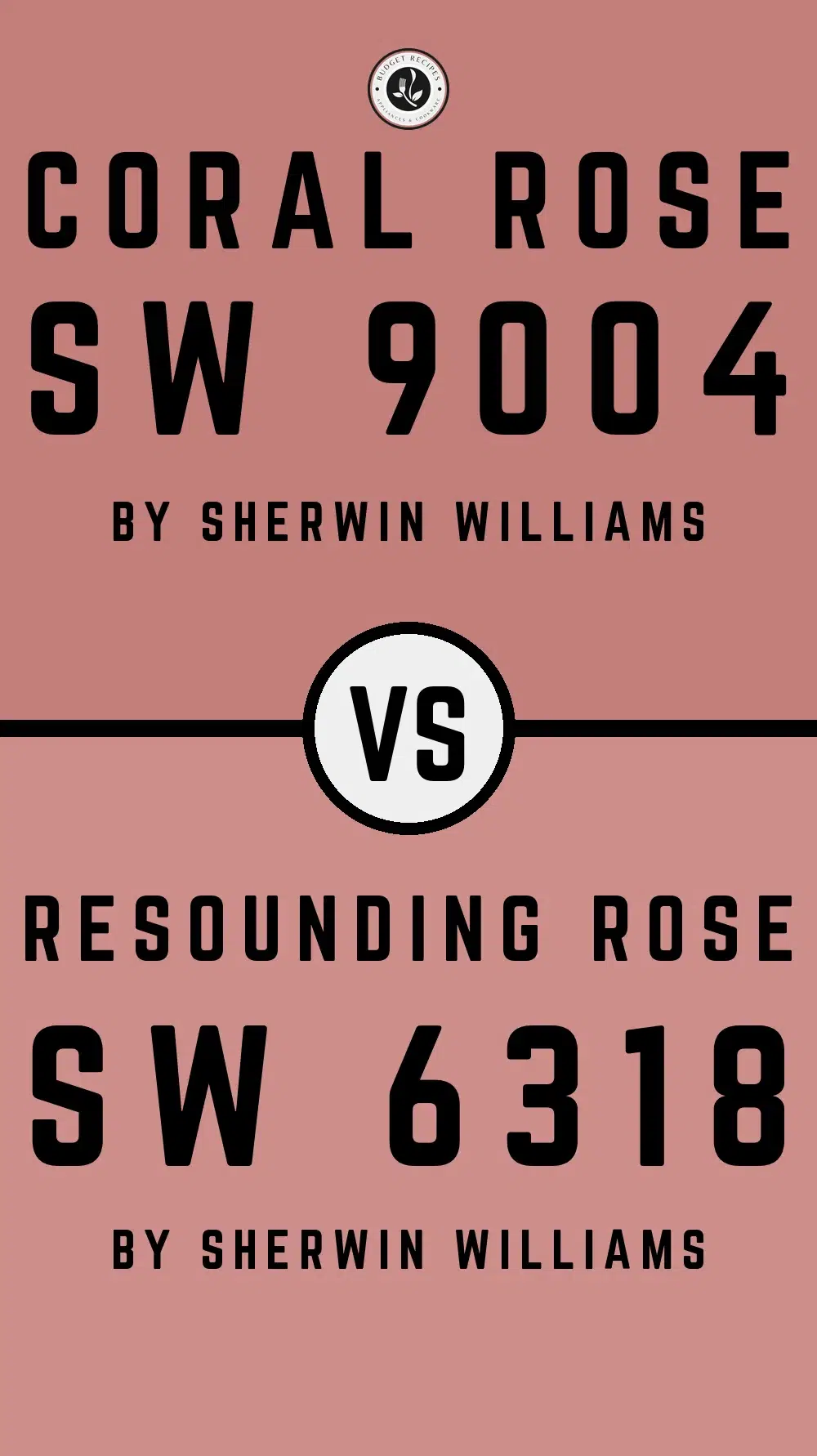 Coral Rose SW 9004 vs Resounding Rose SW 6318