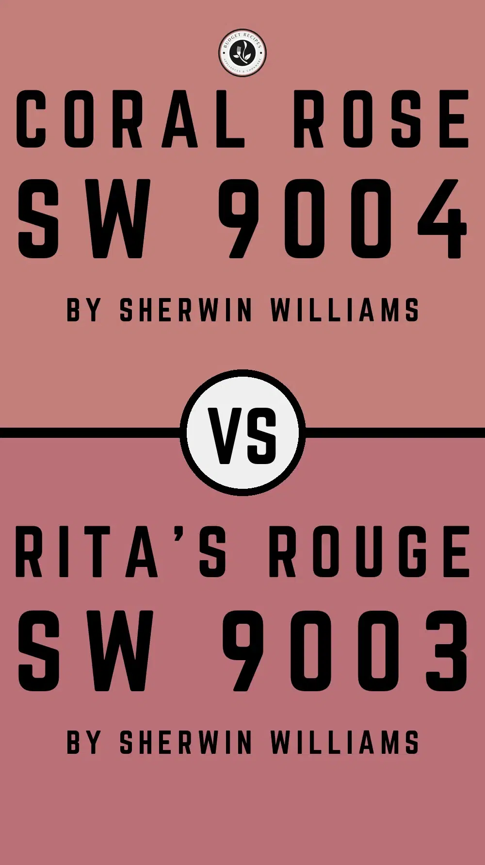 Coral Rose SW 9004 vs Rita's Rouge SW 9003