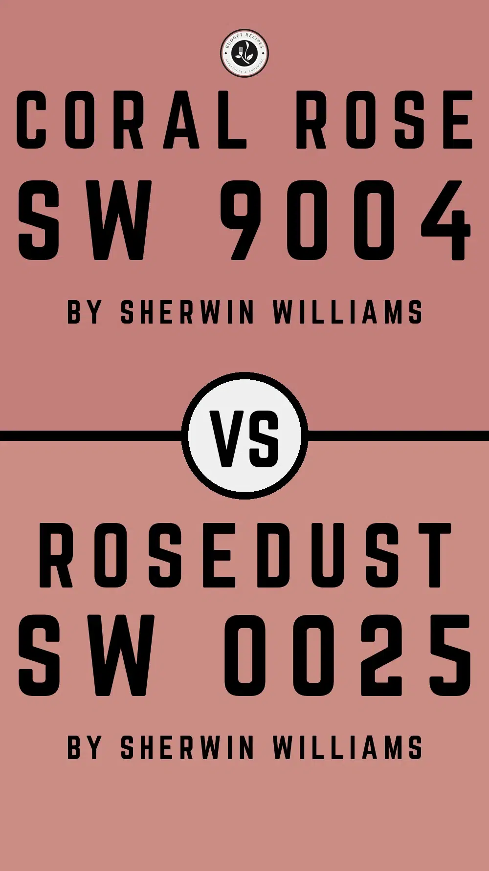 Coral Rose SW 9004 vs Rosedust SW 0025