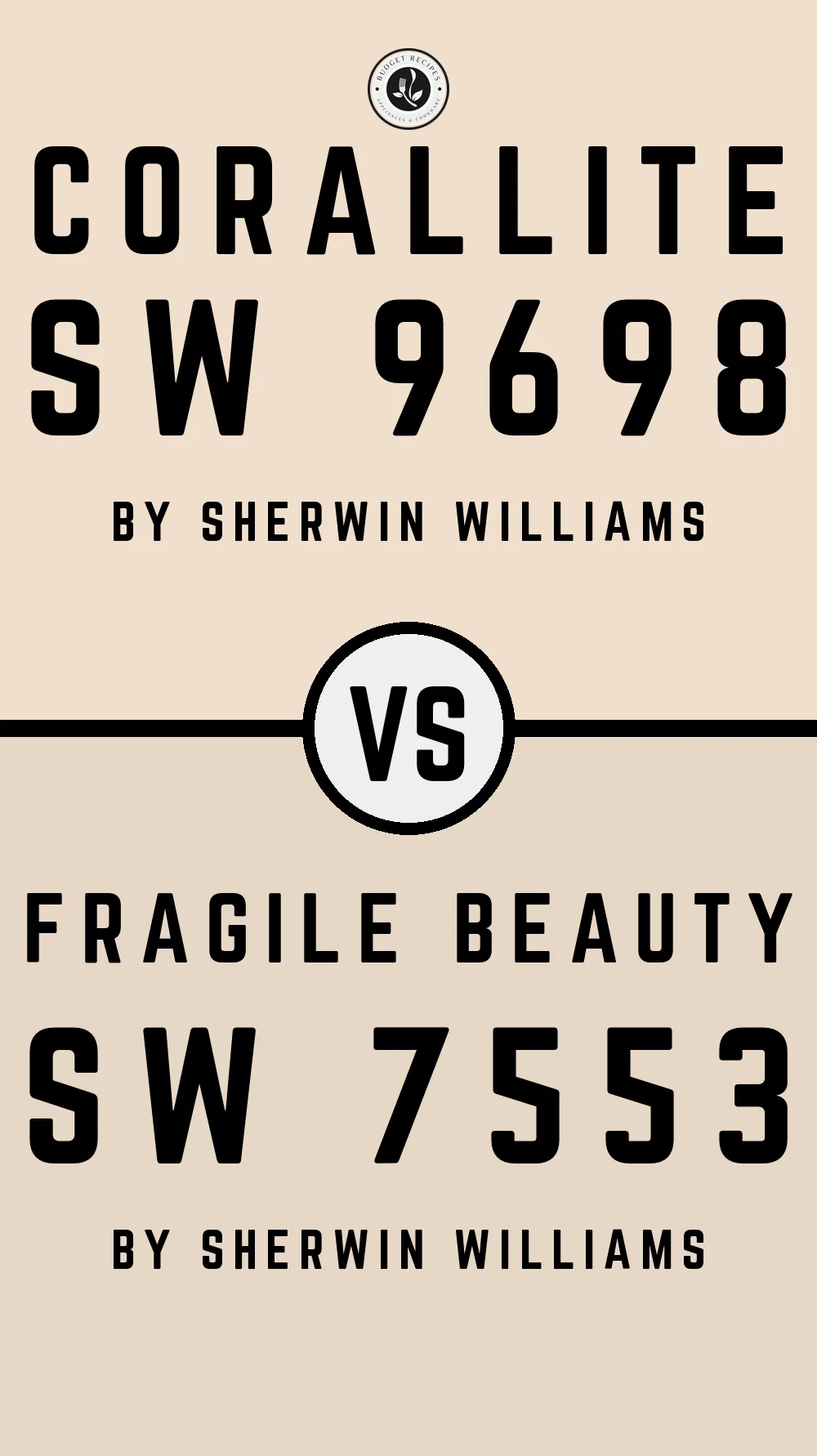 Corallite SW 9698 vs Fragile Beauty SW 7553