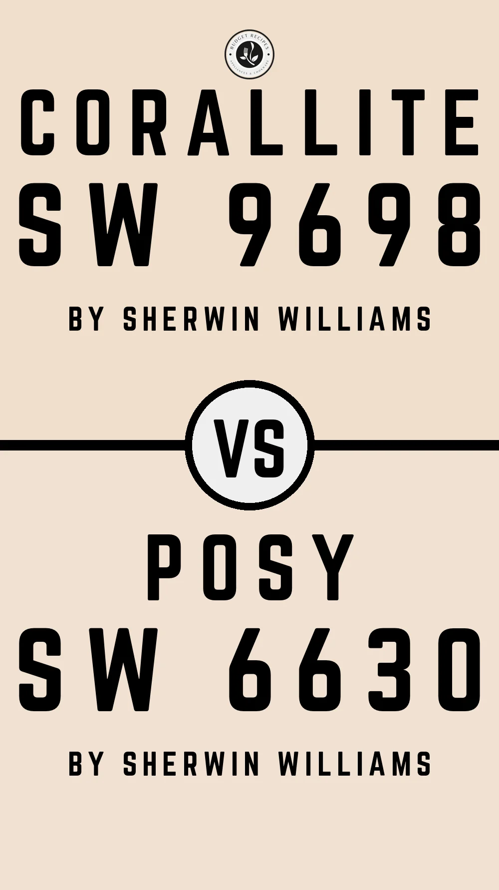Corallite SW 9698 vs Posy SW 6630
