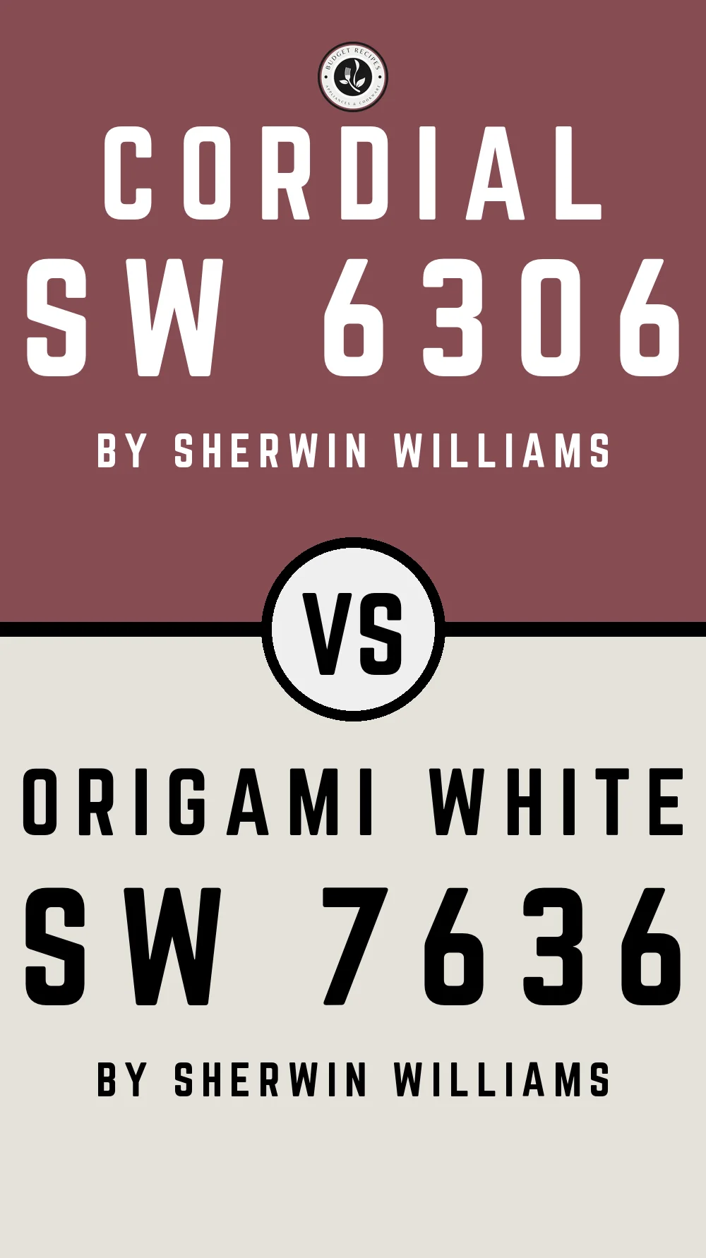 Cordial SW 6306 vs Origami White SW 7636