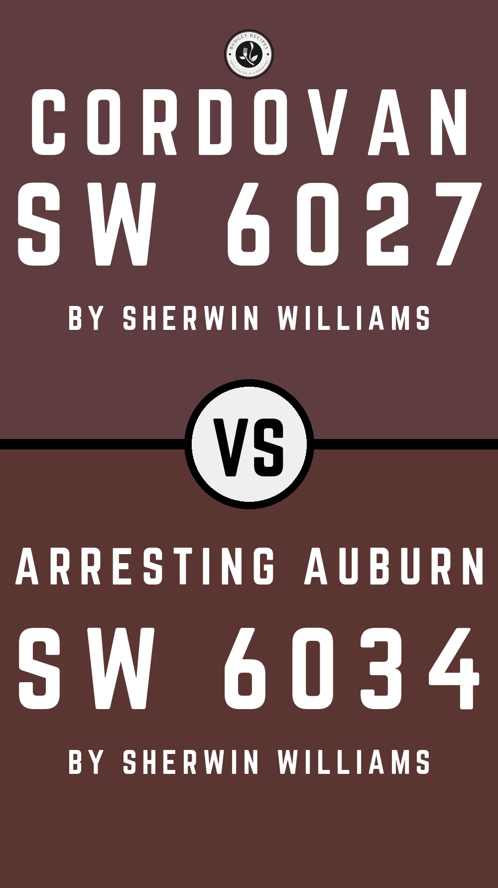 Cordovan SW 6027 vs Arresting Auburn SW 6034