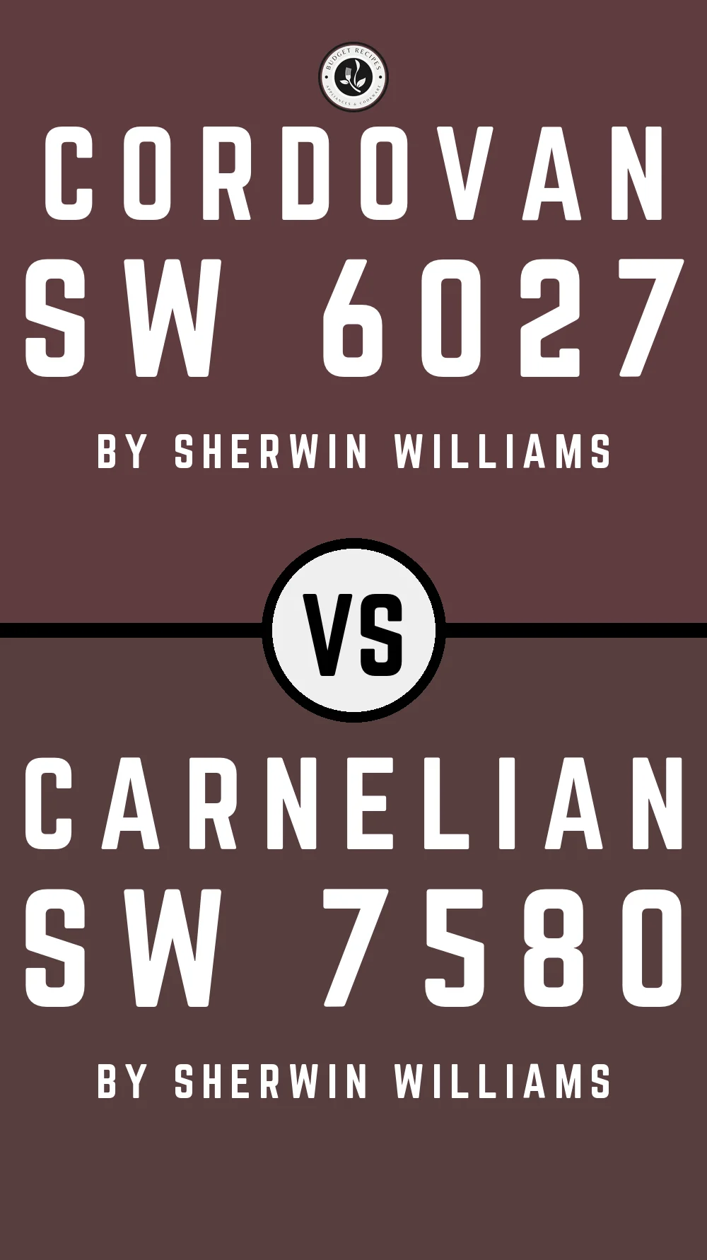 Cordovan SW 6027 vs Carnelian SW 7580