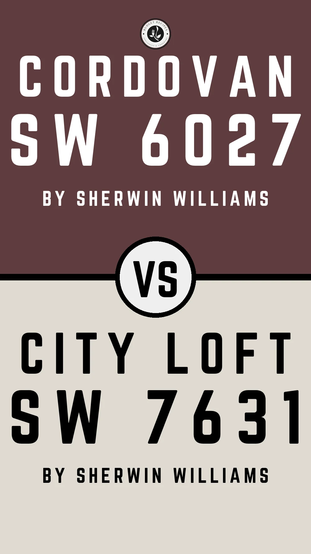 Cordovan SW 6027 vs City Loft SW 7631