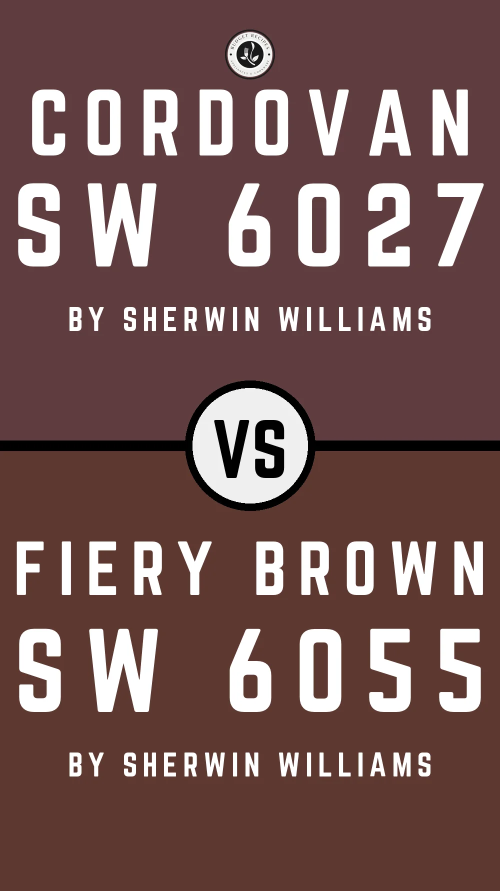 Cordovan SW 6027 vs Fiery Brown SW 6055