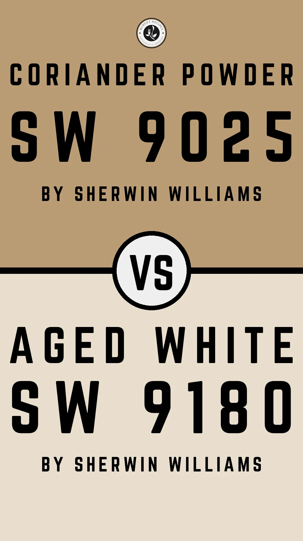 Coriander Powder SW 9025 vs Aged White SW 9180