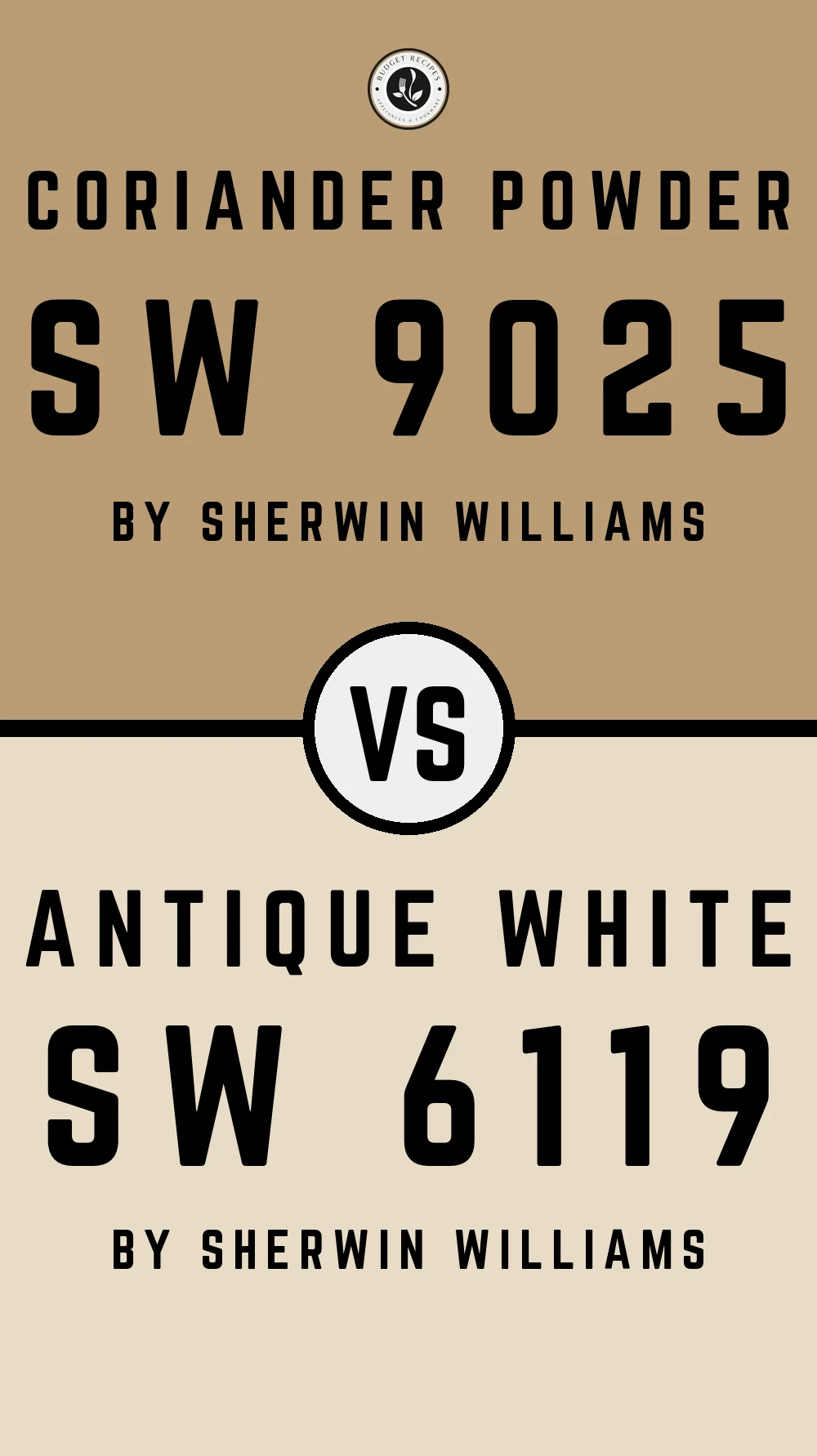 Coriander Powder SW 9025 vs Antique White SW 6119