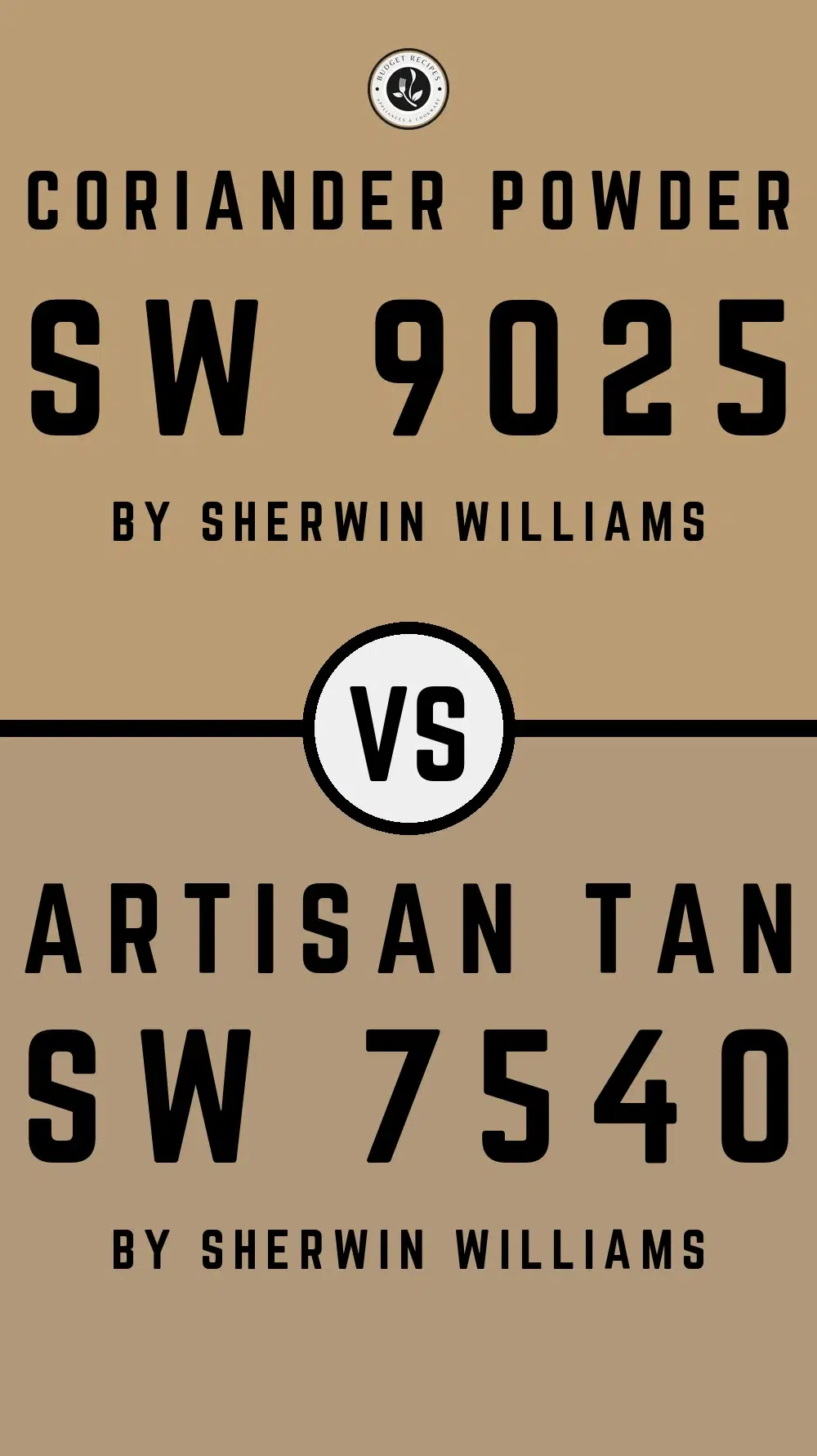 Coriander Powder SW 9025 vs Artisan Tan SW 7540