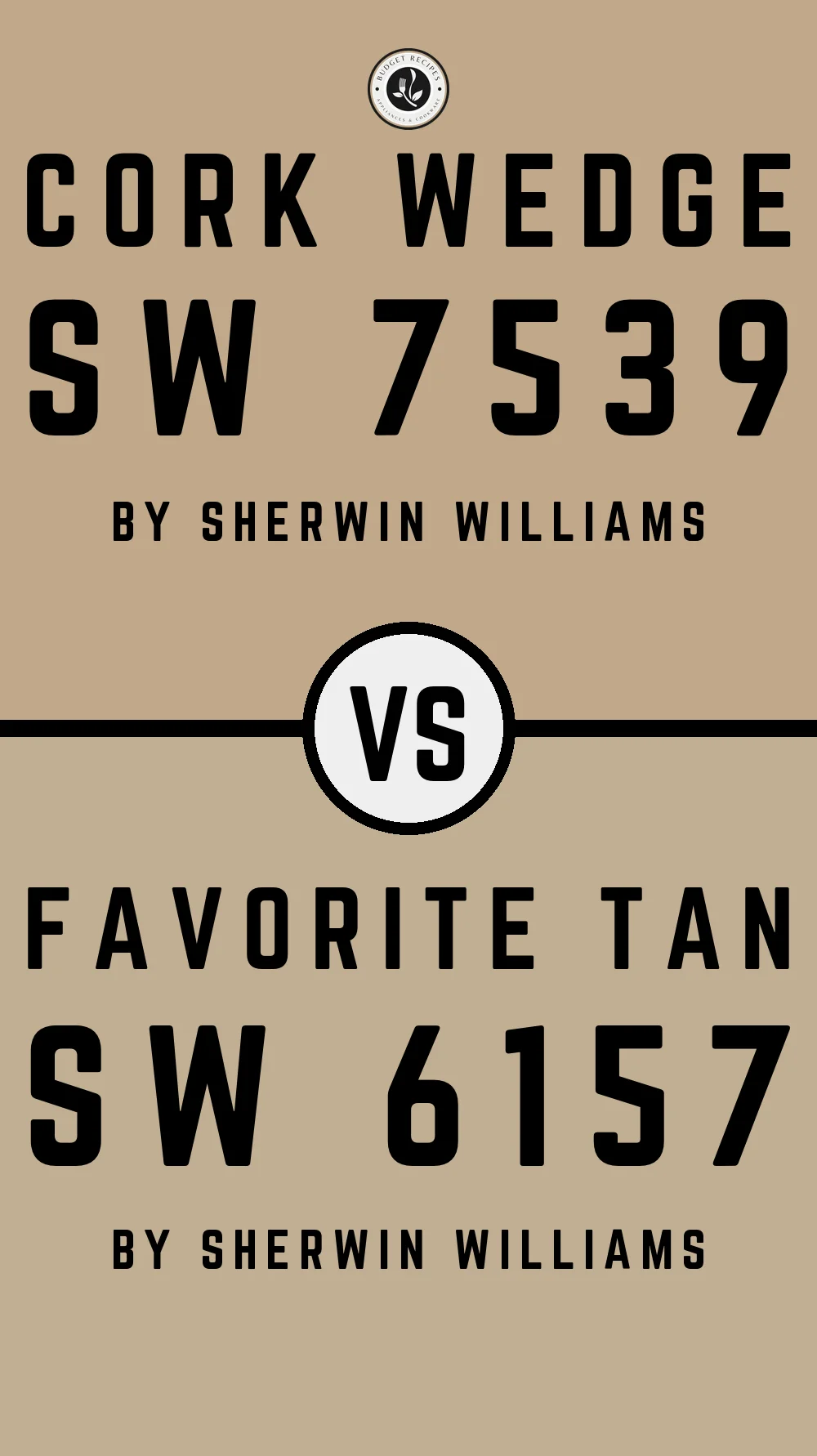 Cork Wedge SW 7539 vs Favorite Tan SW 6157