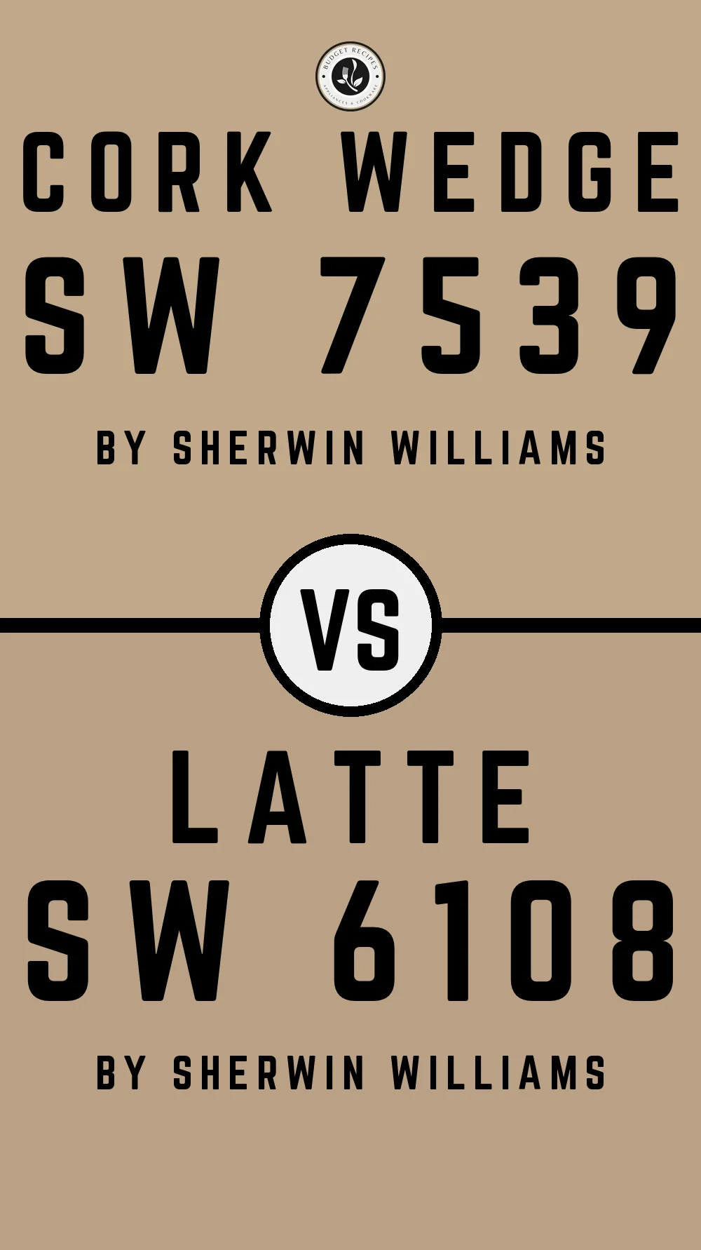 Cork Wedge SW 7539 vs Latte SW 6108