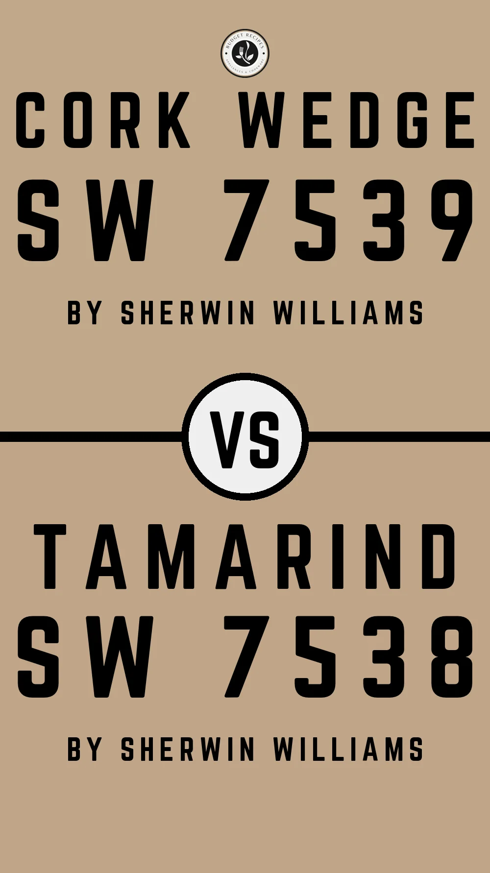 Cork Wedge SW 7539 vs Tamarind SW 7538