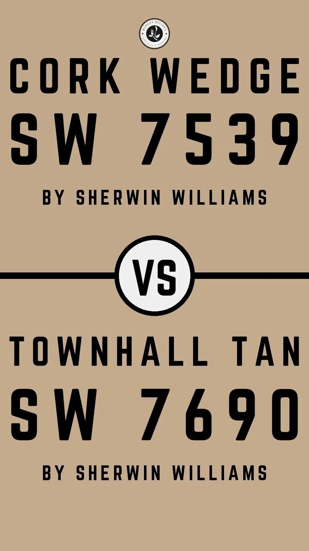 Cork Wedge SW 7539 vs Townhall Tan SW 7690