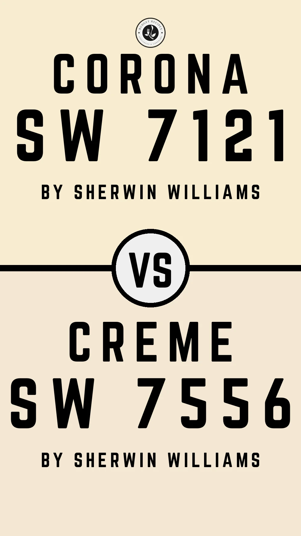 Corona SW 7121 vs Creme SW 7556