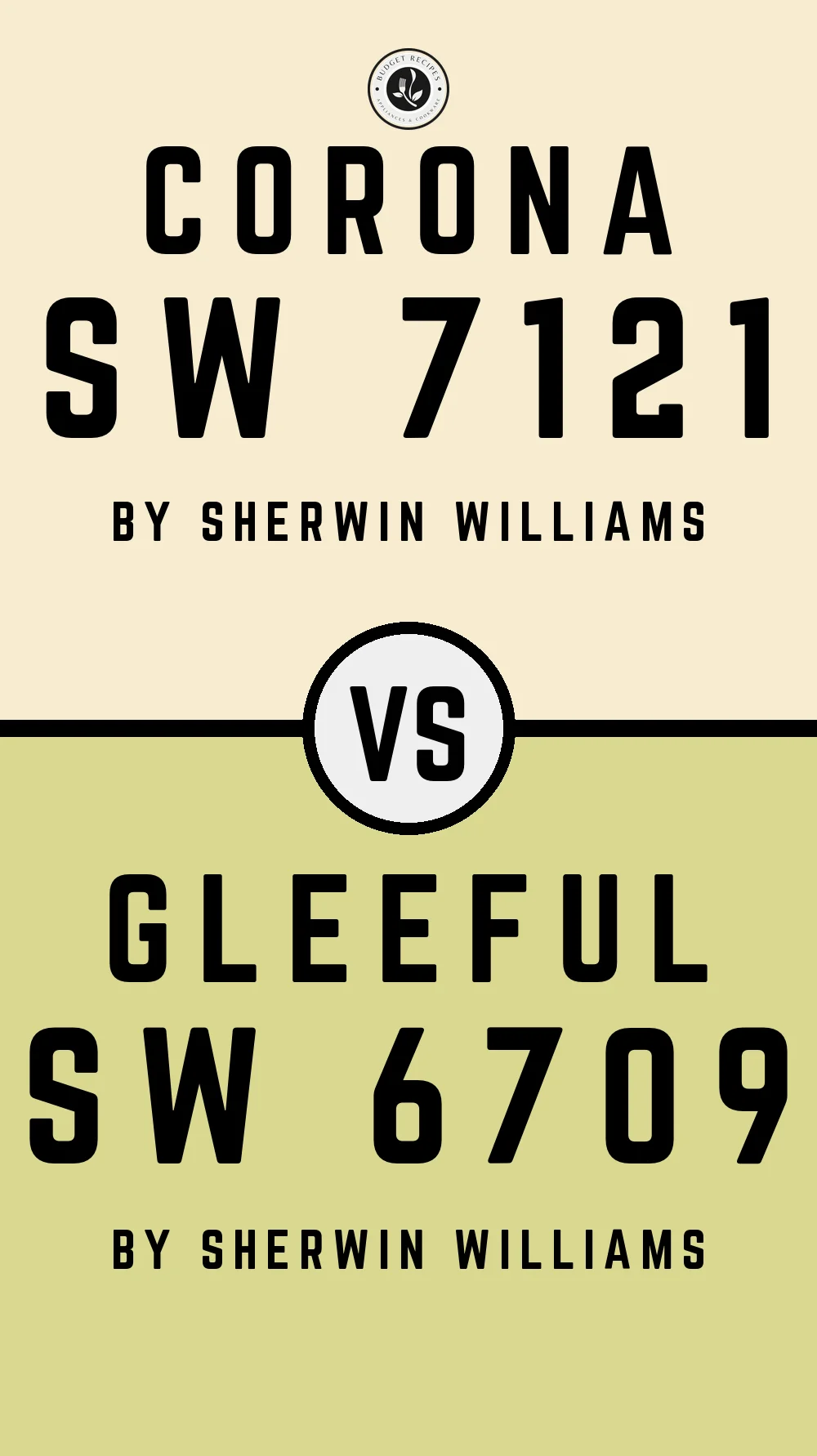 Corona SW 7121 vs Gleeful SW 6709