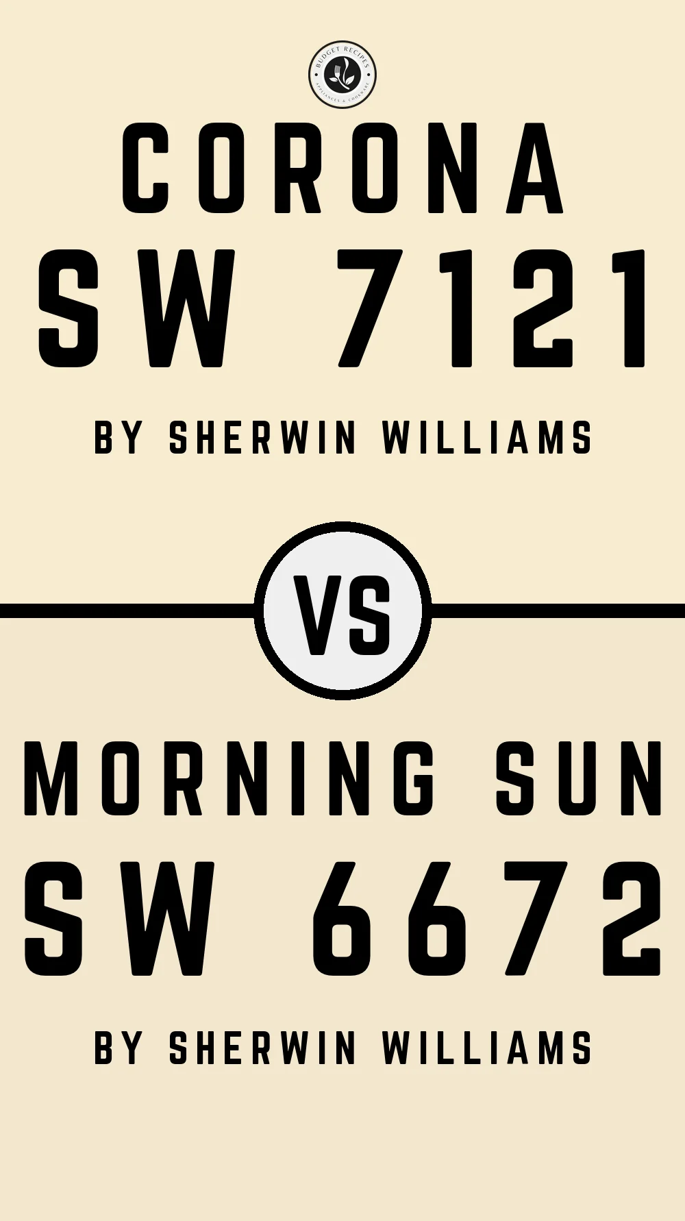 Corona SW 7121 vs Morning Sun SW 6672