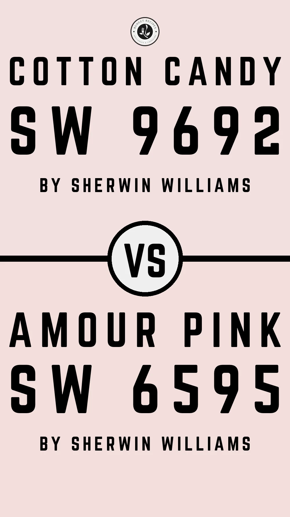 Cotton Candy SW 9692 vs Amour Pink SW 6595