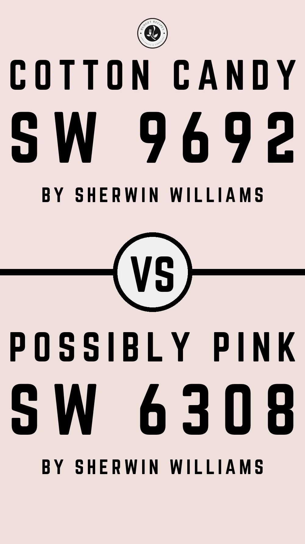 Cotton Candy SW 9692 vs Possibly Pink SW 6308