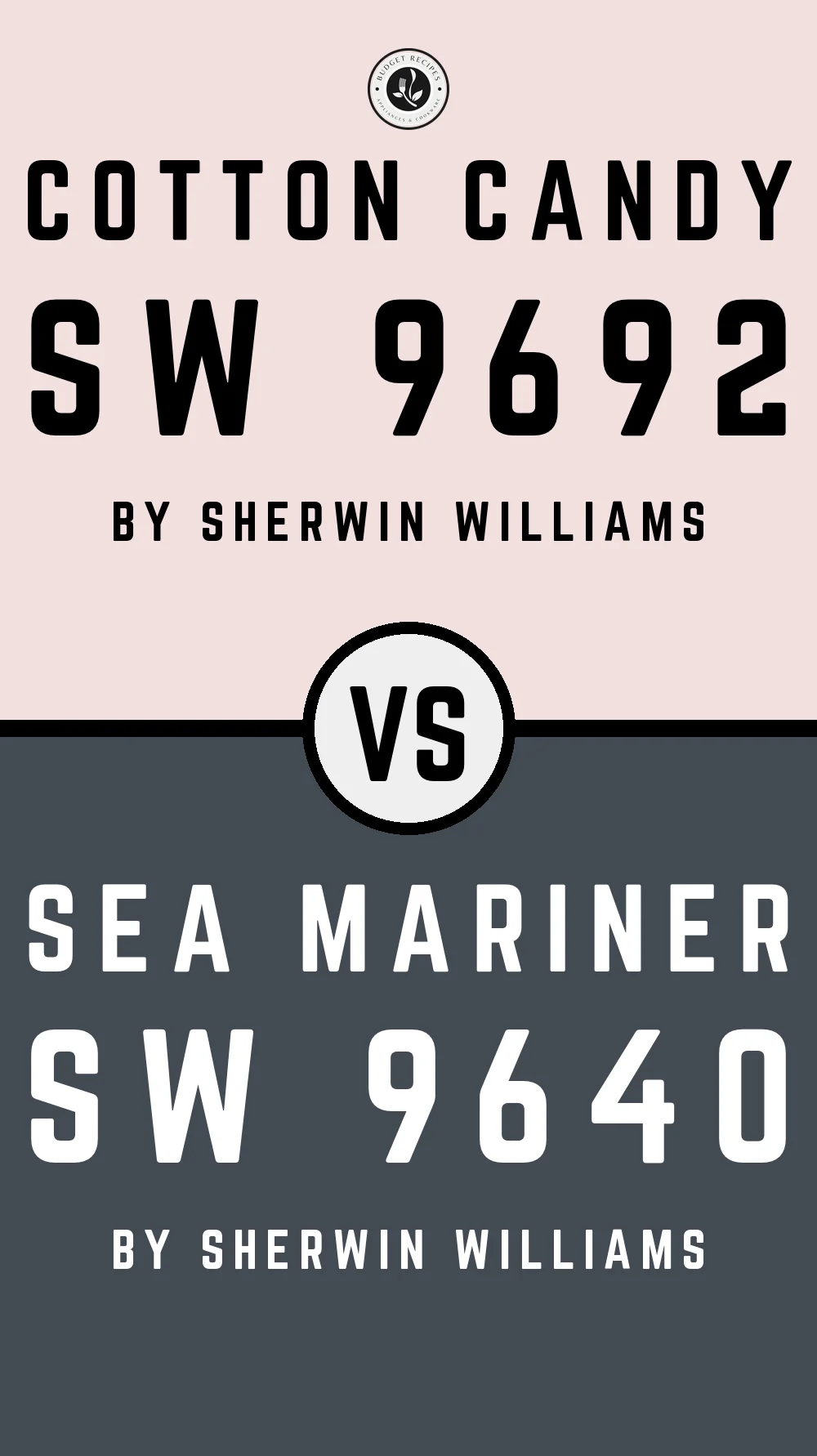 Cotton Candy SW 9692 vs Sea Mariner SW 9640