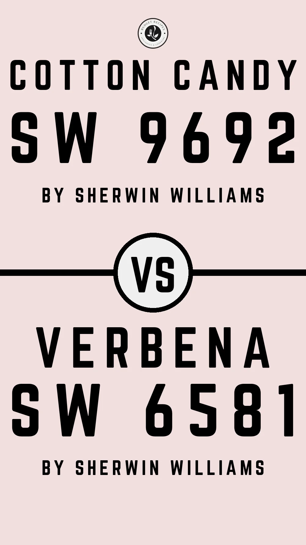 Cotton Candy SW 9692 vs Verbena SW 6581