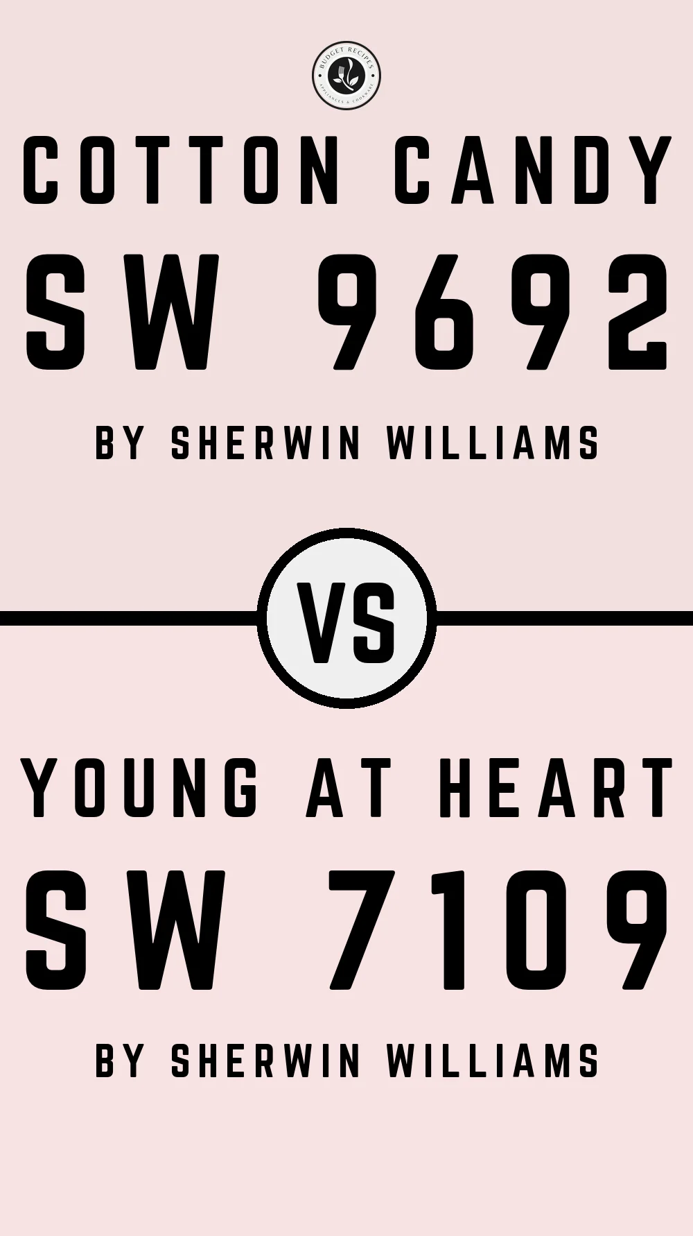 Cotton Candy SW 9692 vs Young At Heart SW 7109