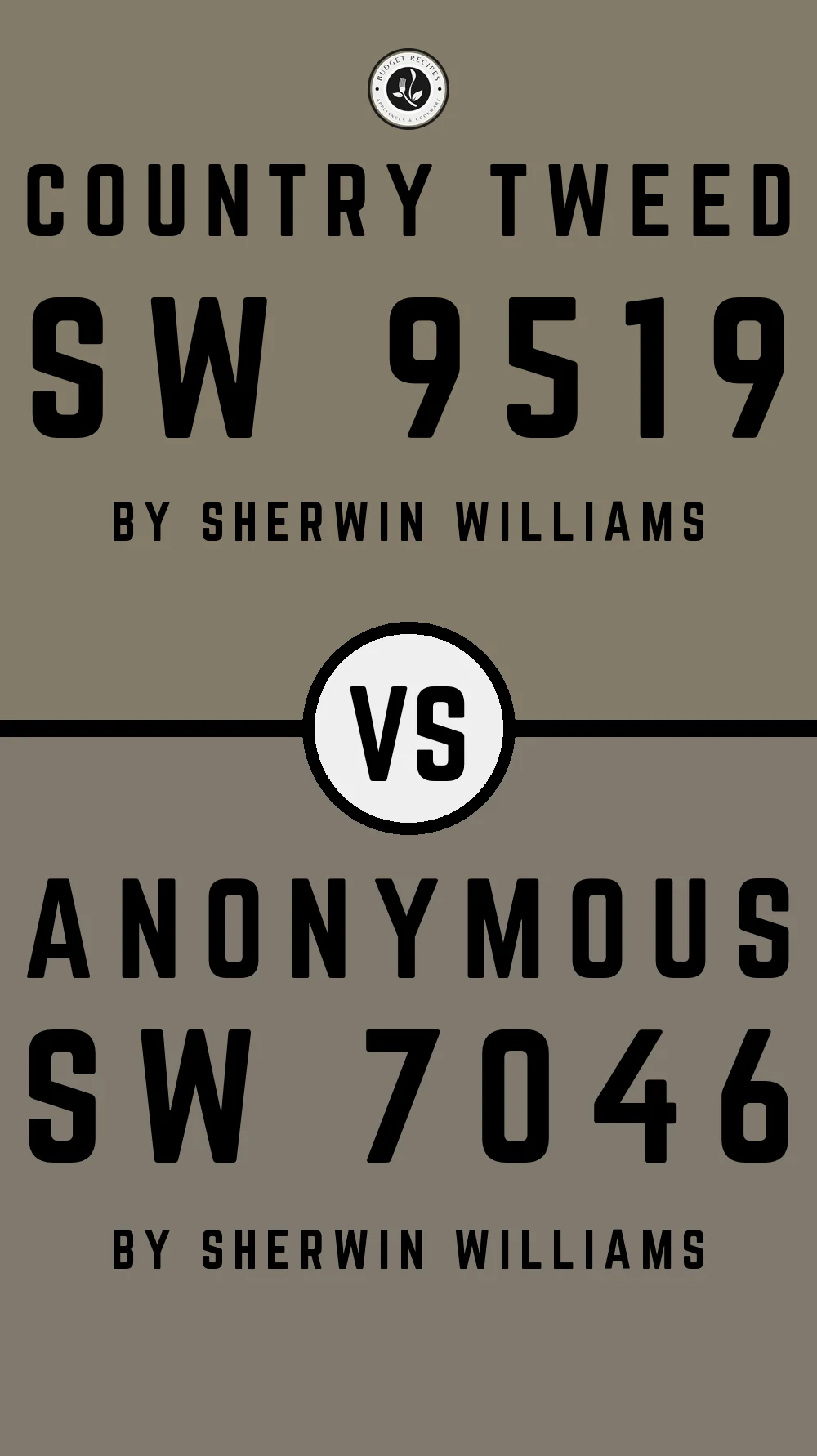 Country Tweed SW 9519 vs Anonymous SW 7046