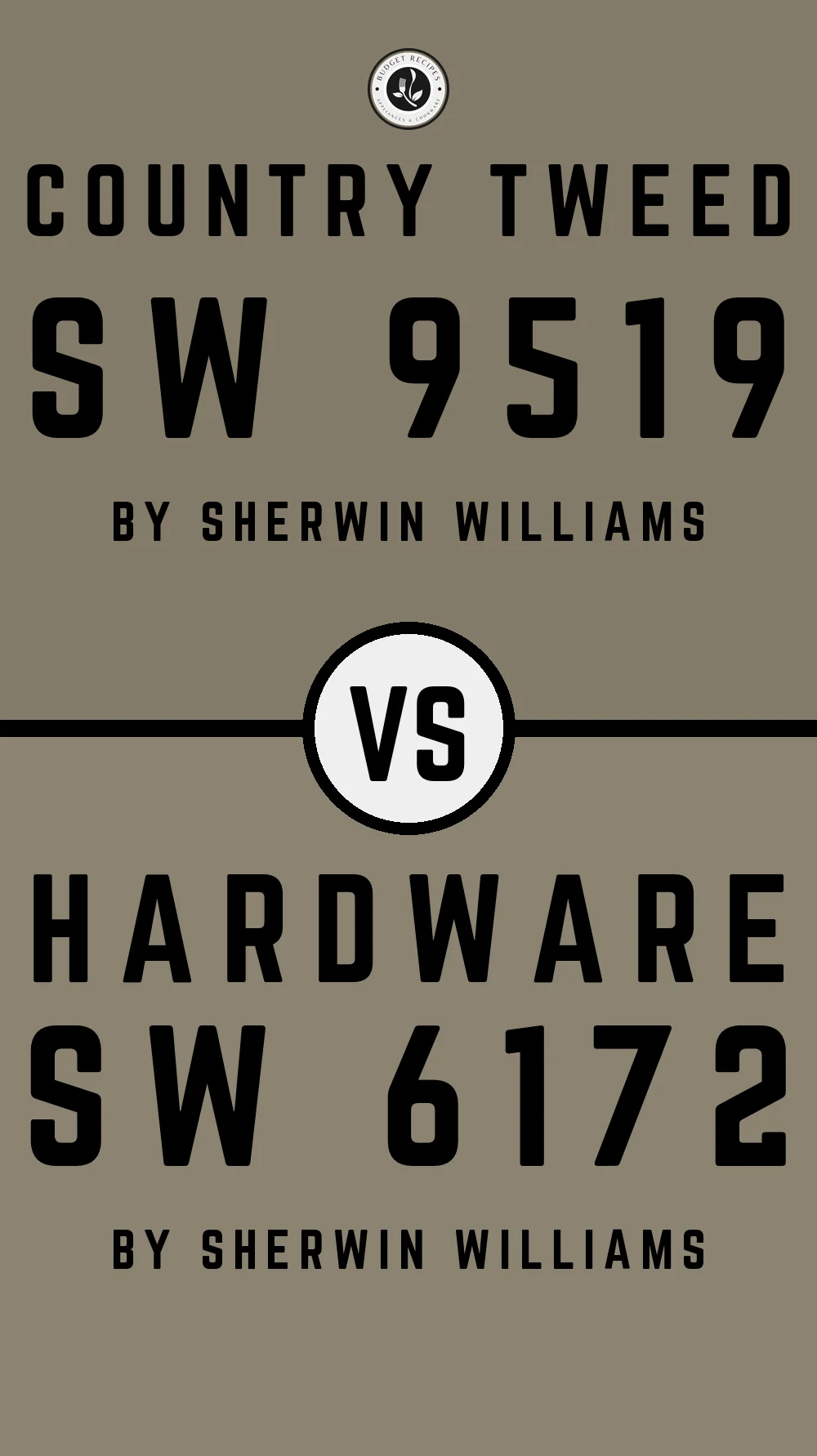 Country Tweed SW 9519 vs Hardware SW 6172