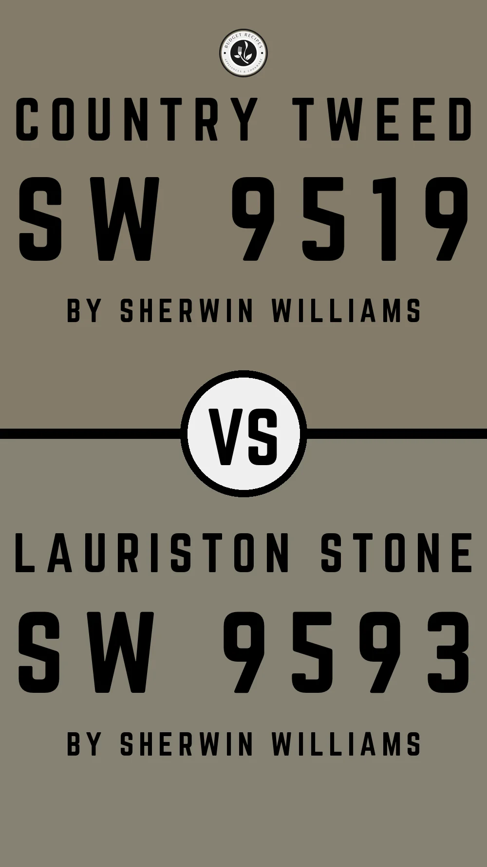 Country Tweed SW 9519 vs Lauriston Stone SW 9593