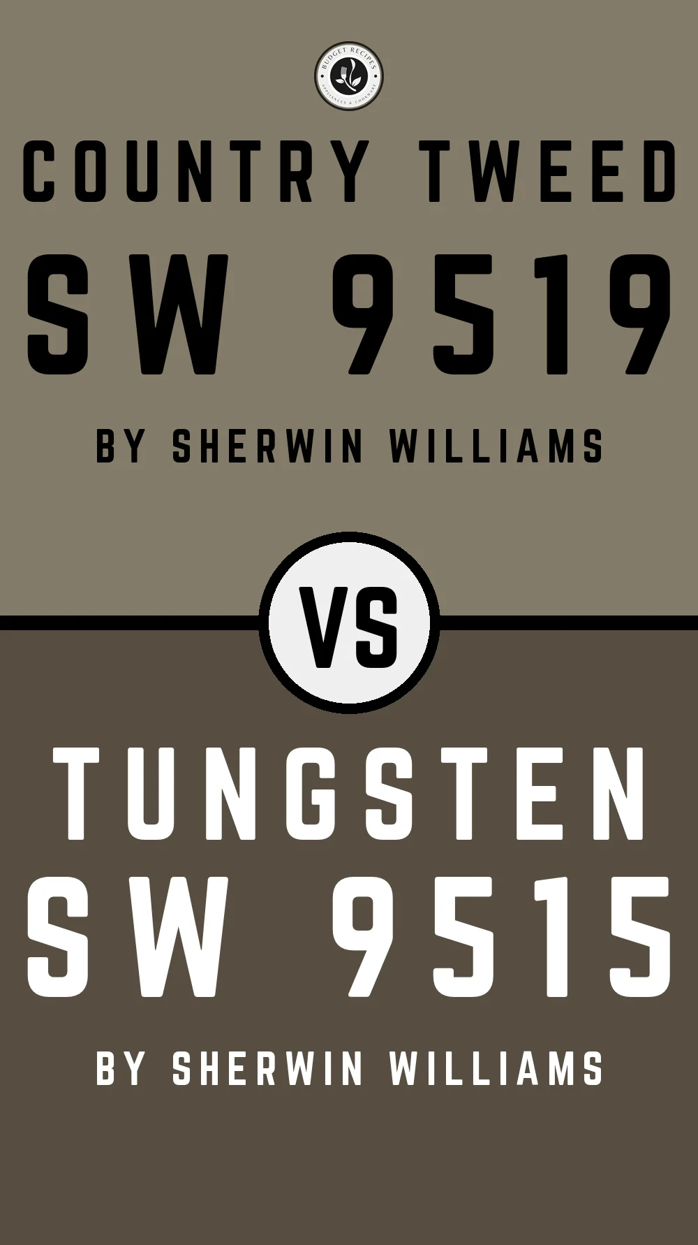 Country Tweed SW 9519 vs Tungsten SW 9515