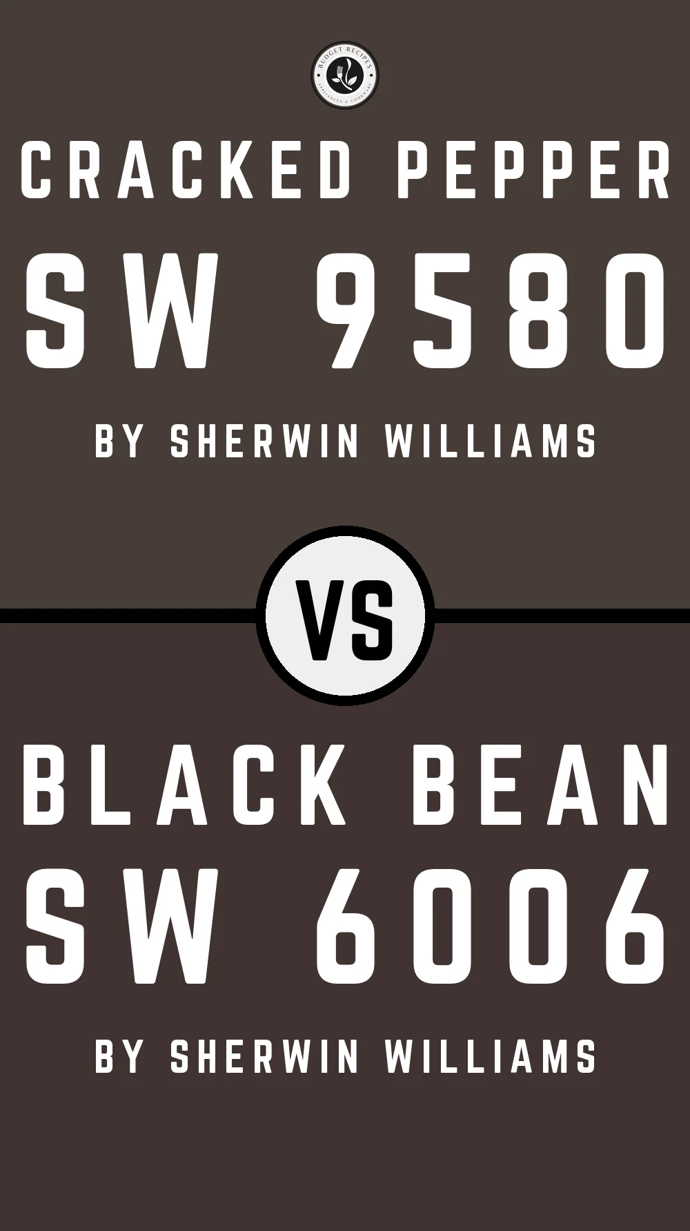 Cracked Pepper SW 9580 vs Black Bean SW 6006