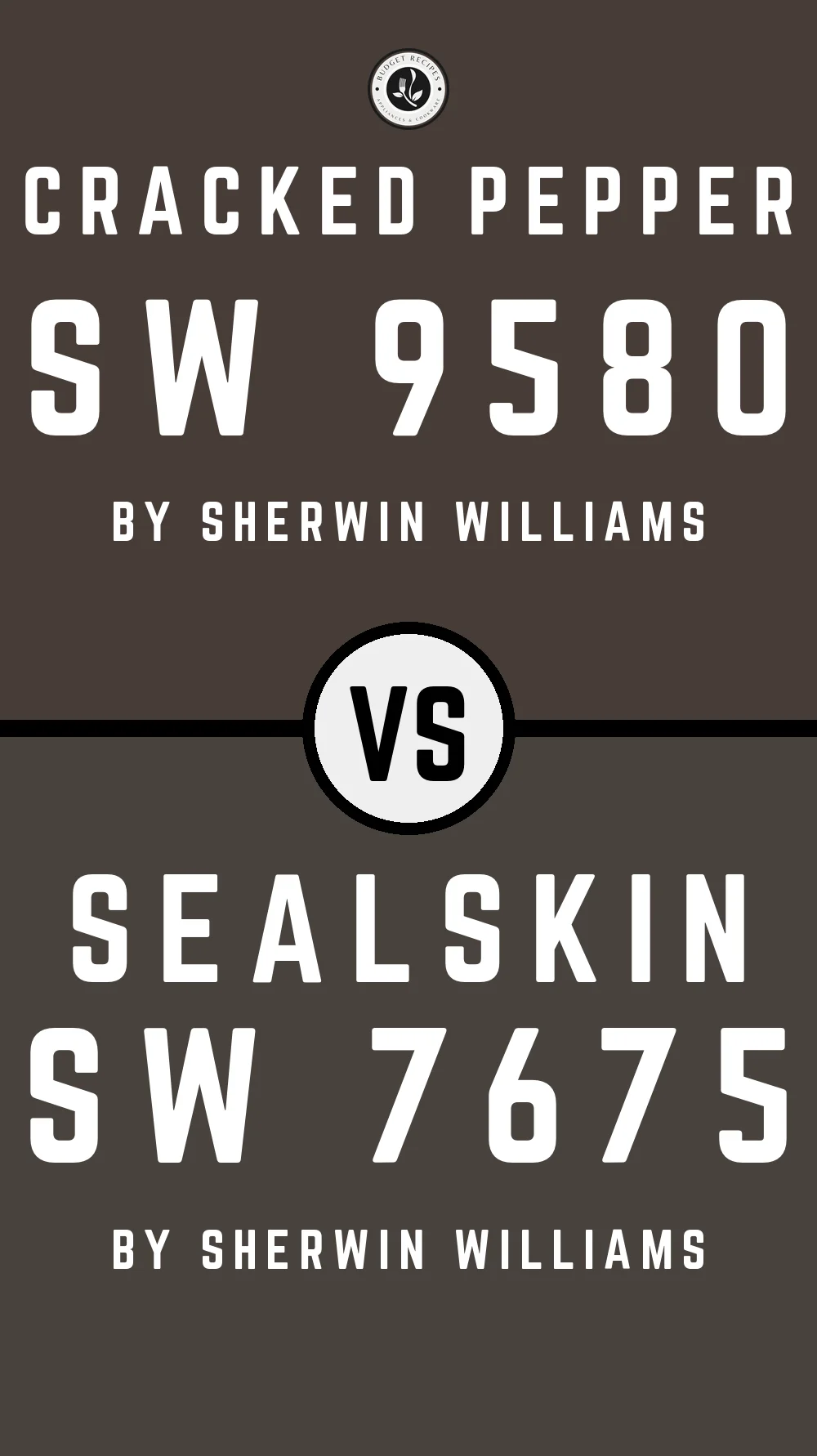 Cracked Pepper SW 9580 vs Sealskin SW 7675