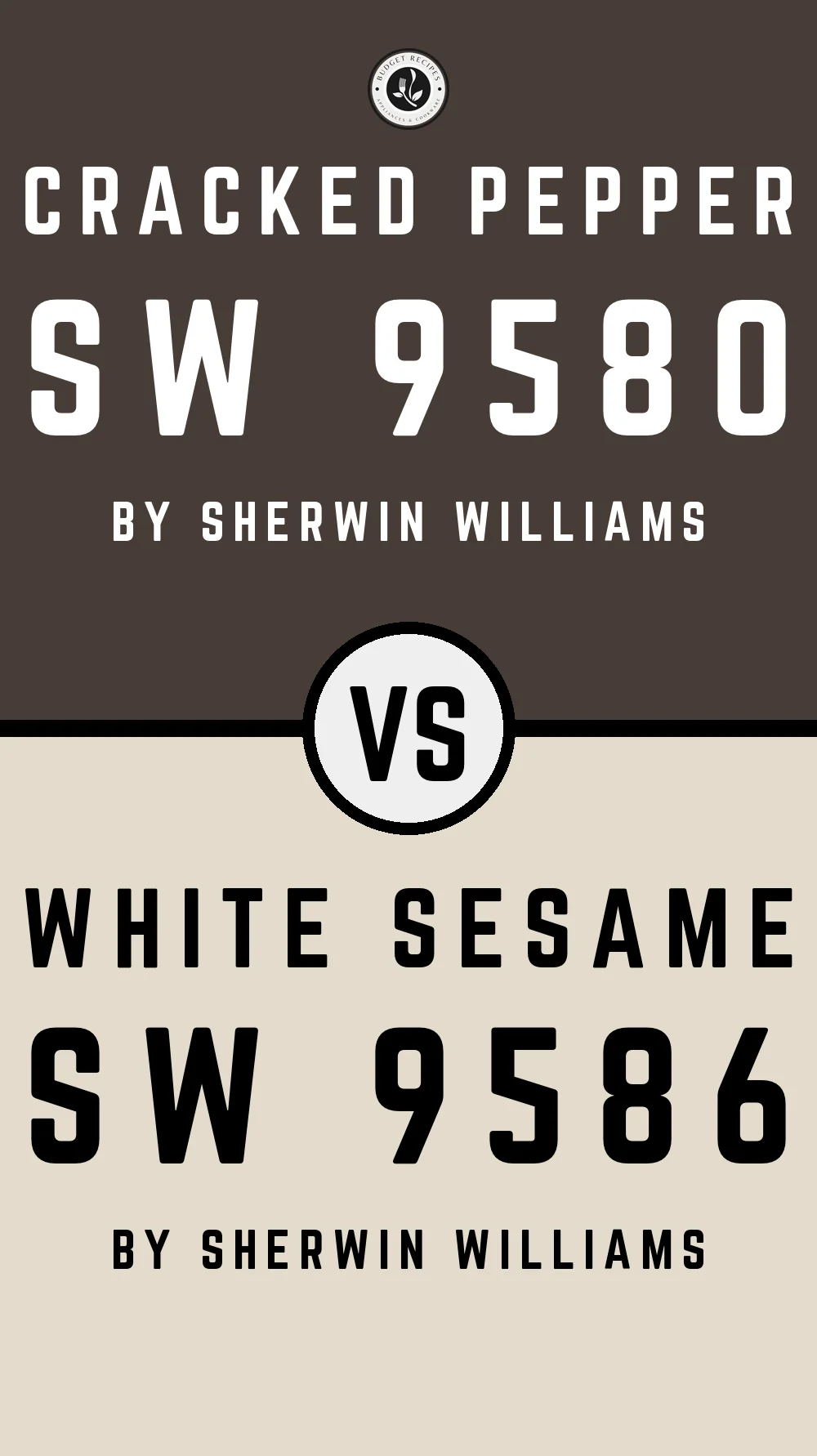 Cracked Pepper SW 9580 vs White Sesame SW 9586