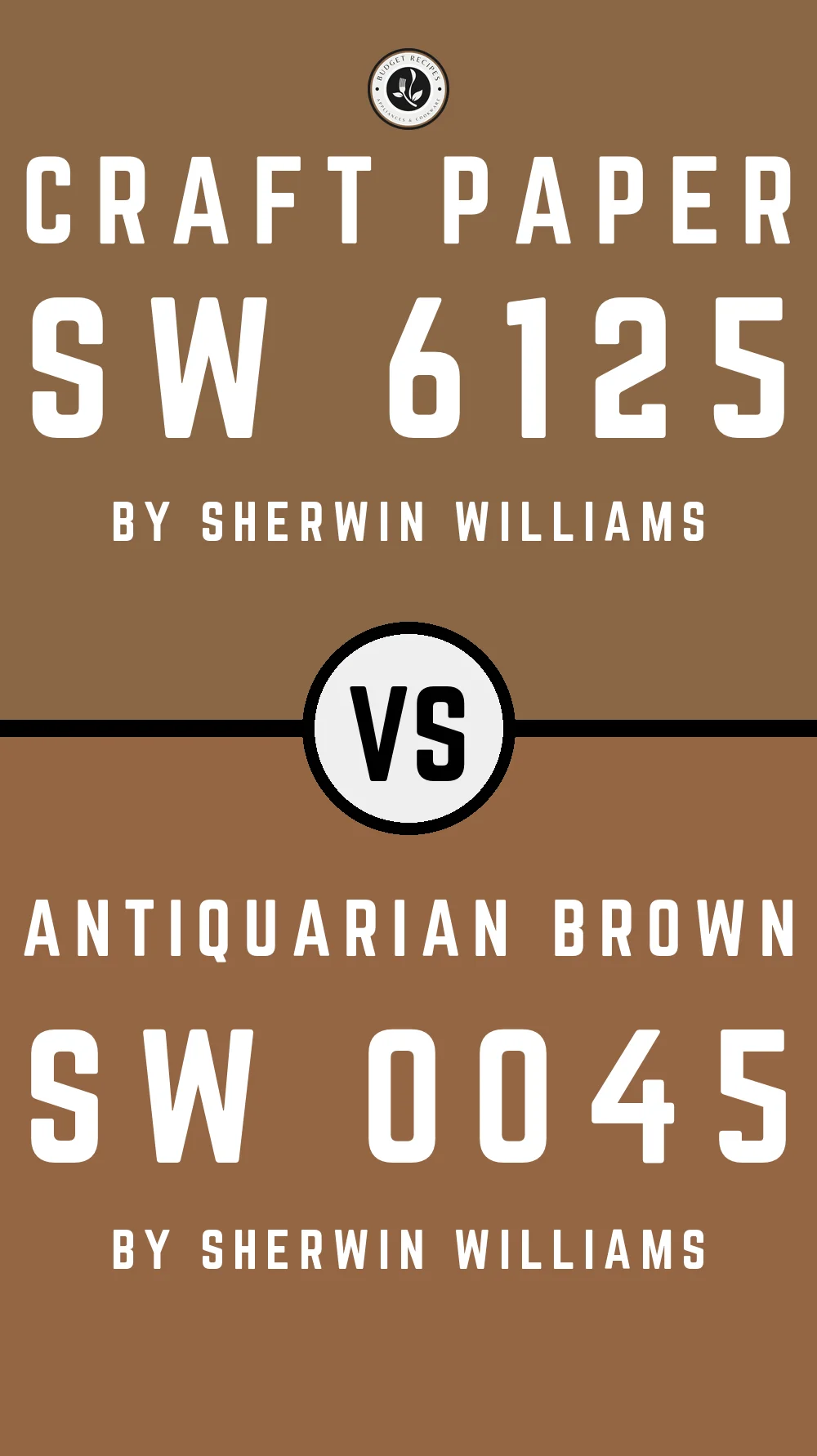 Craft Paper SW 6125 vs Antiquarian Brown SW 0045