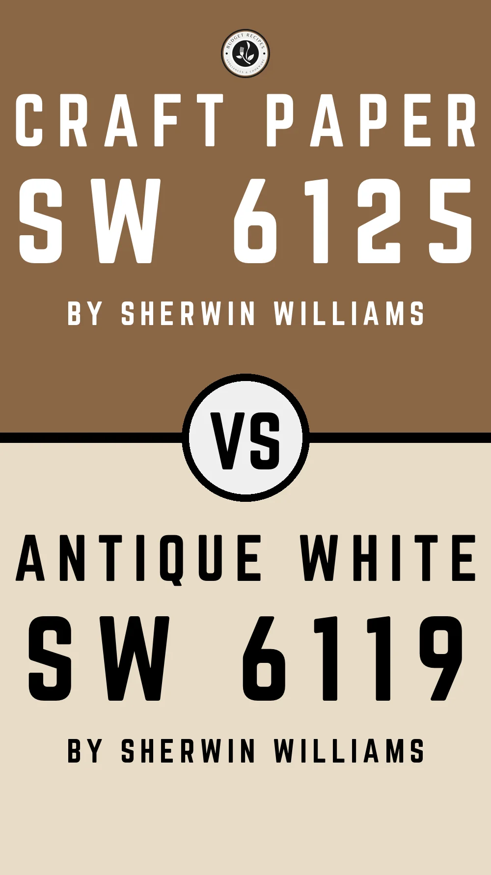 Craft Paper SW 6125 vs Antique White SW 6119