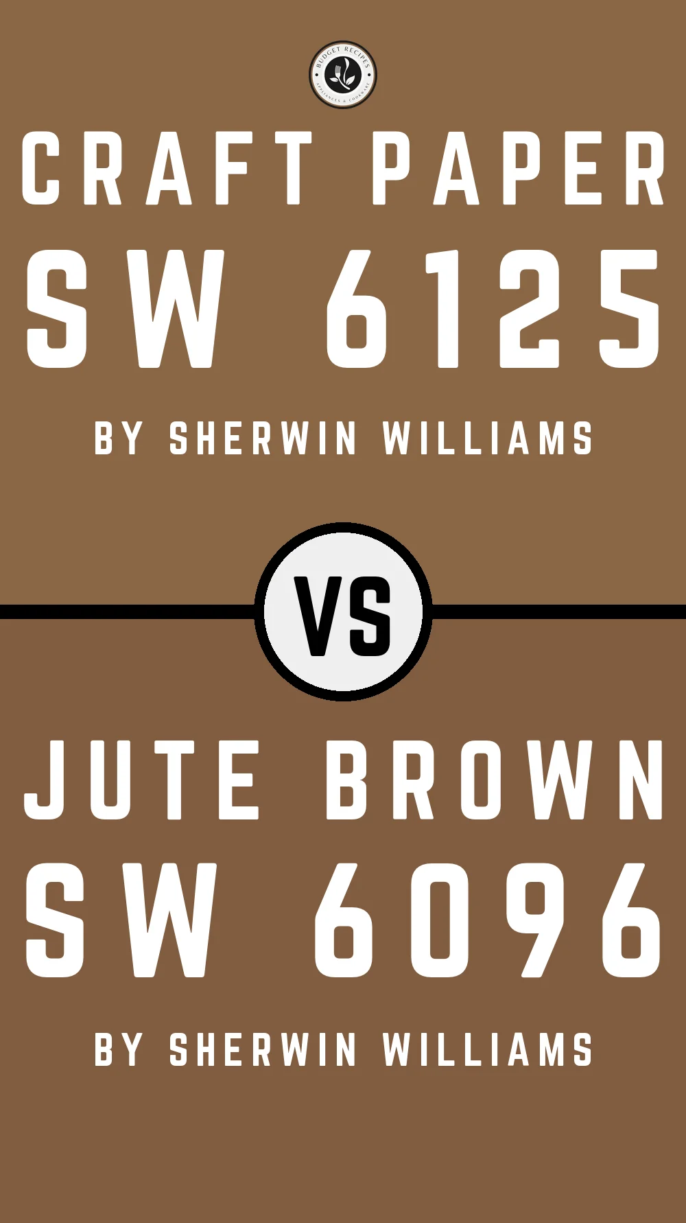 Craft Paper SW 6125 vs Jute Brown SW 6096