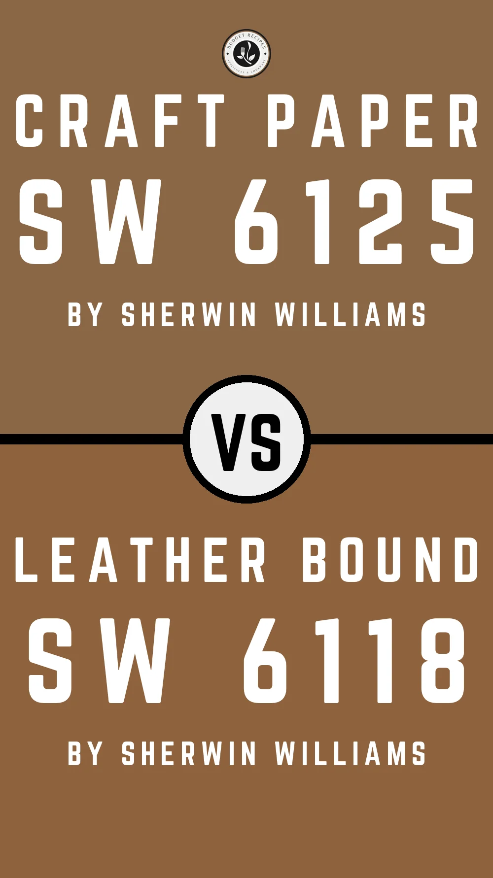 Craft Paper SW 6125 vs Leather Bound SW 6118