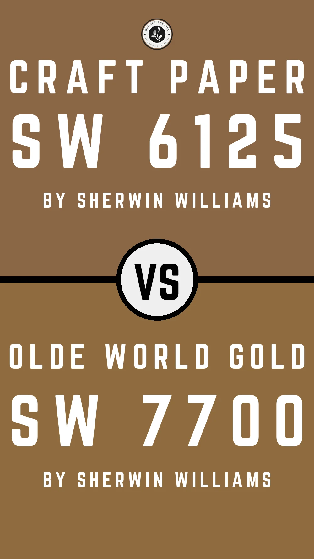 Craft Paper SW 6125 vs Olde World Gold SW 7700