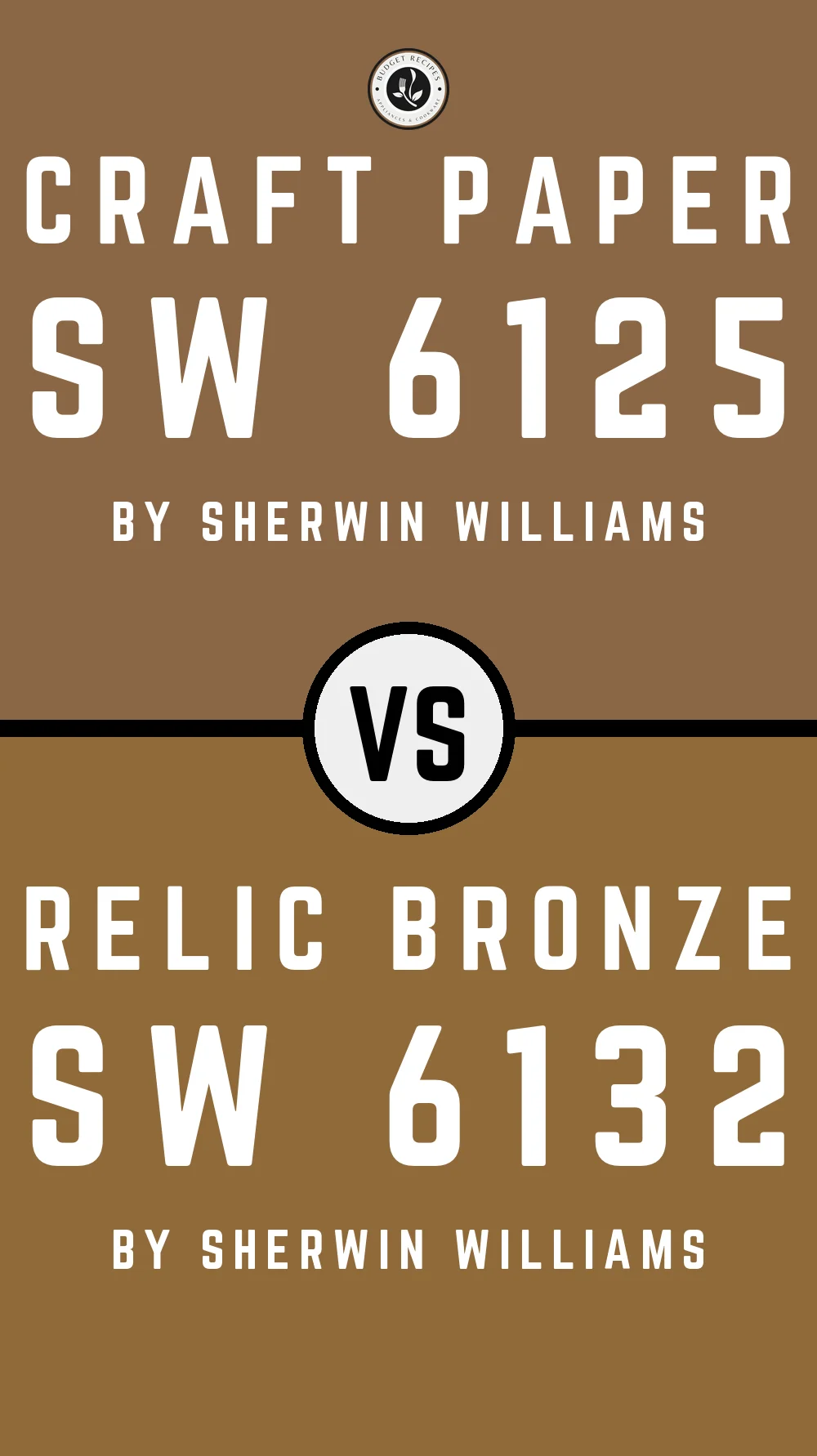 Craft Paper SW 6125 vs Relic Bronze SW 6132