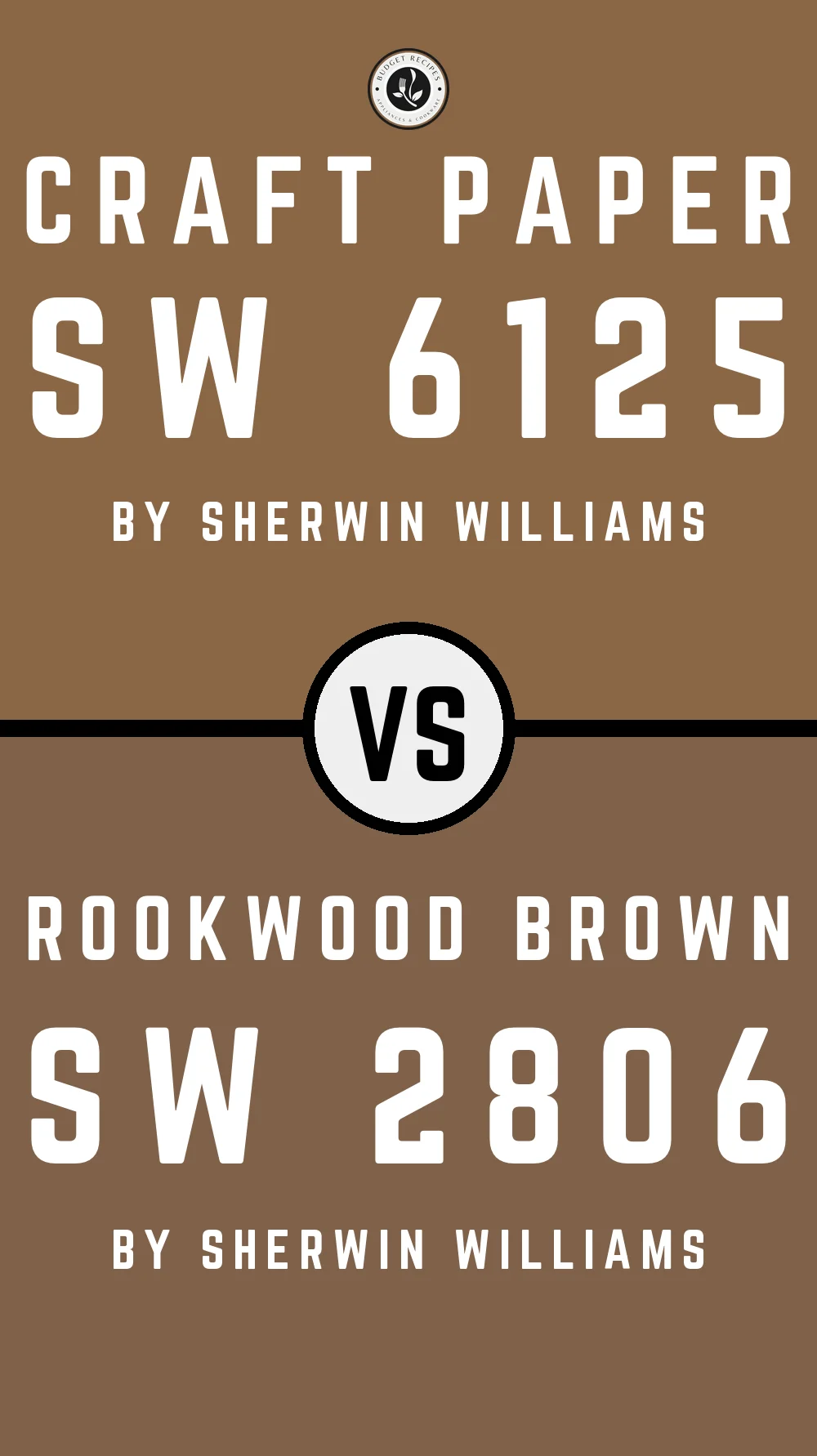 Craft Paper SW 6125 vs Rookwood Brown SW 2806