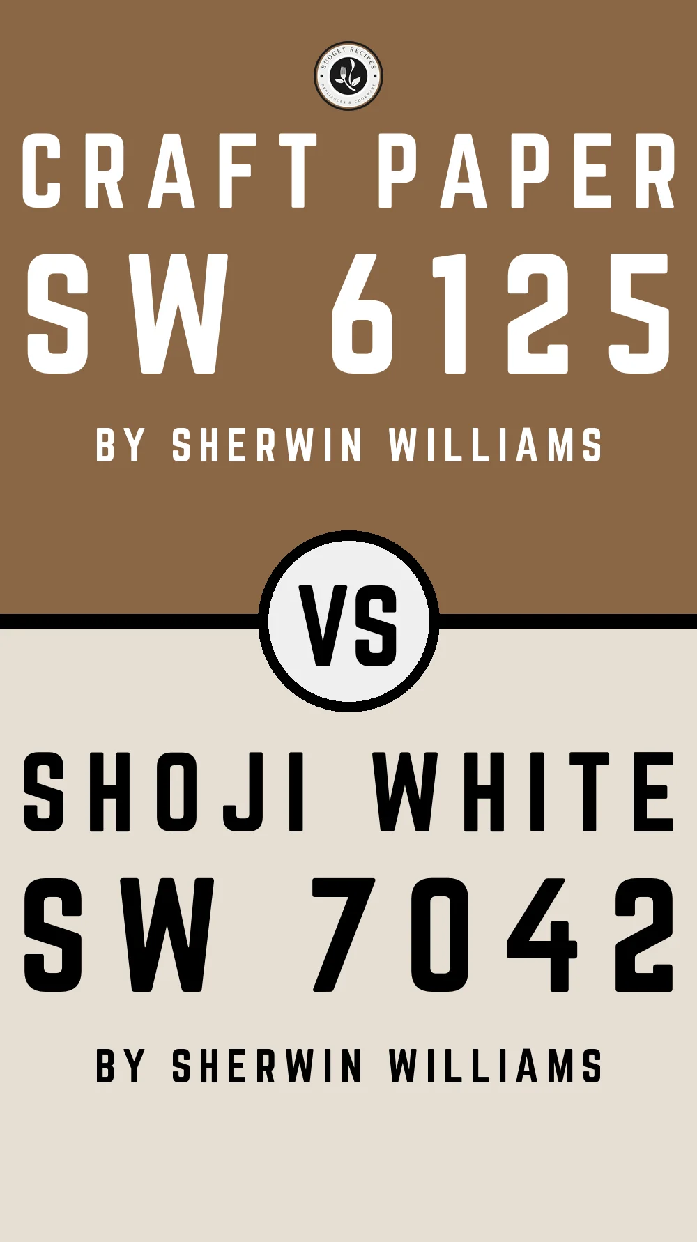 Craft Paper SW 6125 vs Shoji White SW 7042